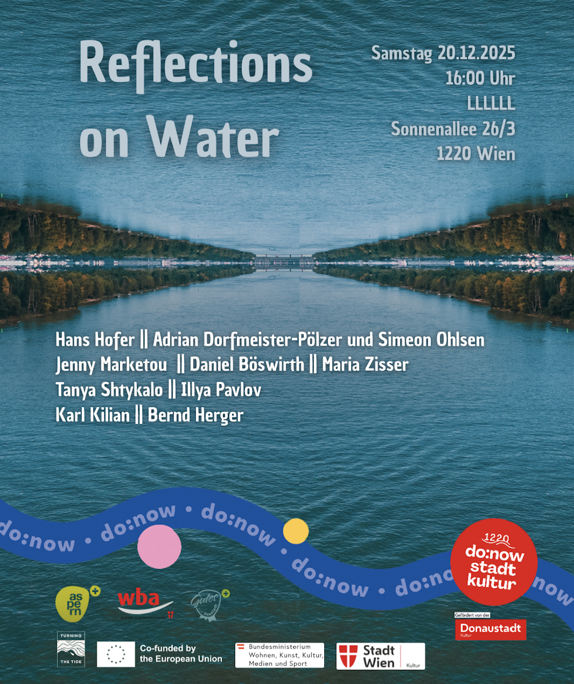 Plakat Kunstausstellung Reflection on Water