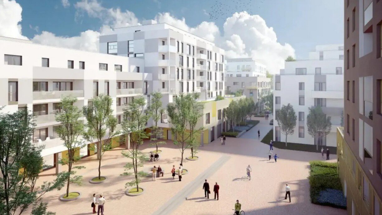 Karte der Stadtentwicklung entlang der U2