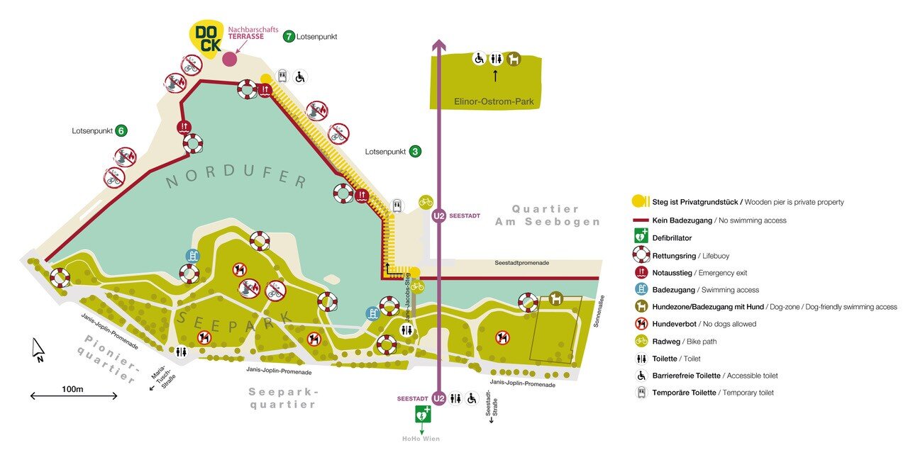 Plan des asperner Sees, Stand 2026