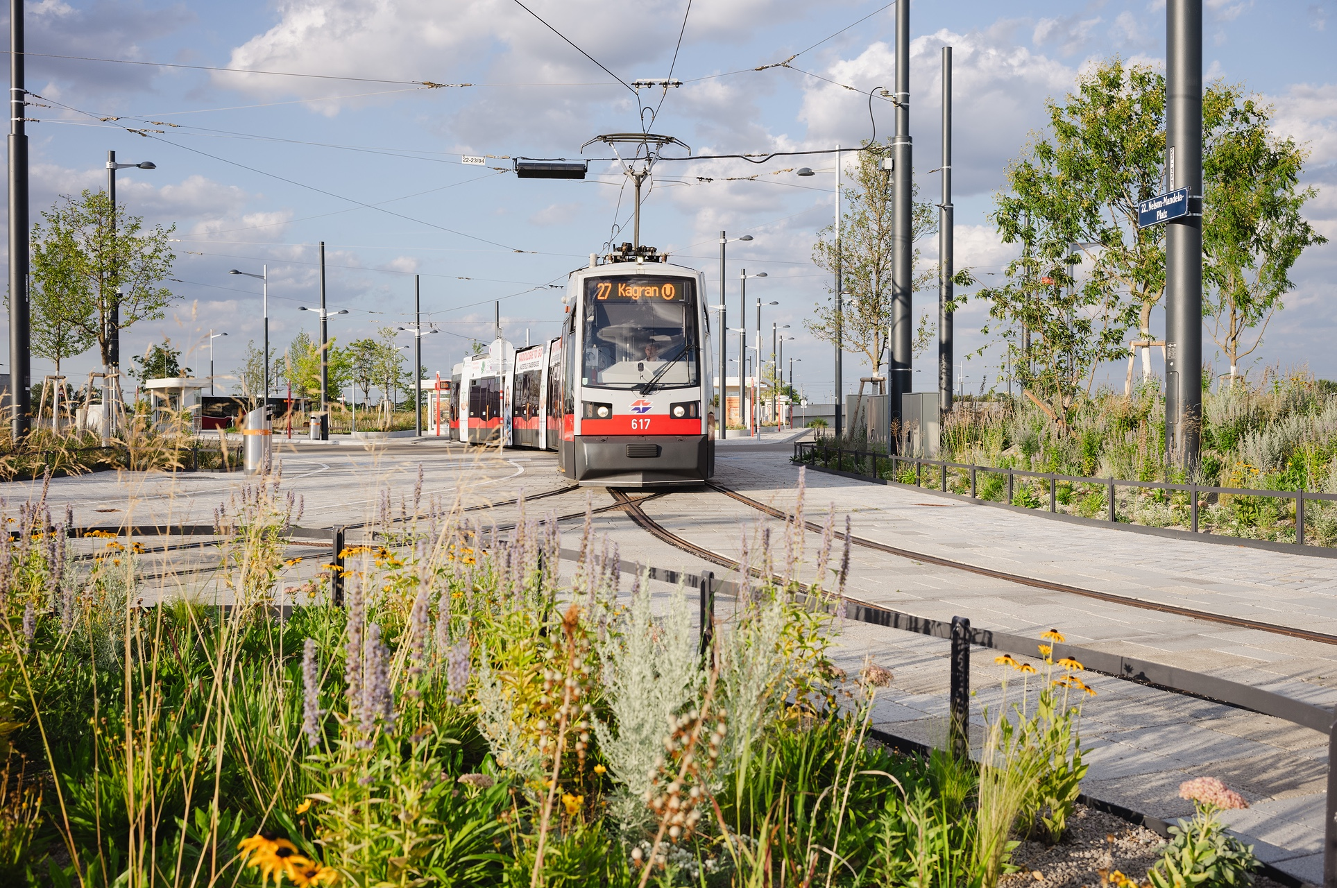 Nelson-Mandela-Platz: climate-resilient hub in the northeast of Vienna