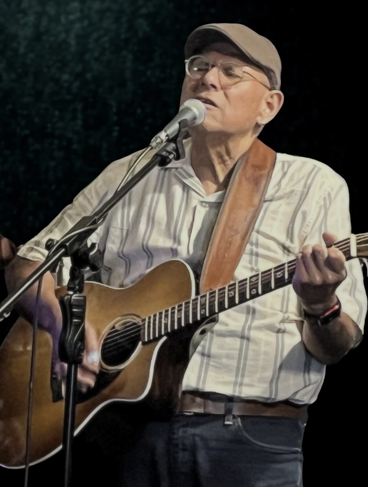Mann und Gitarre