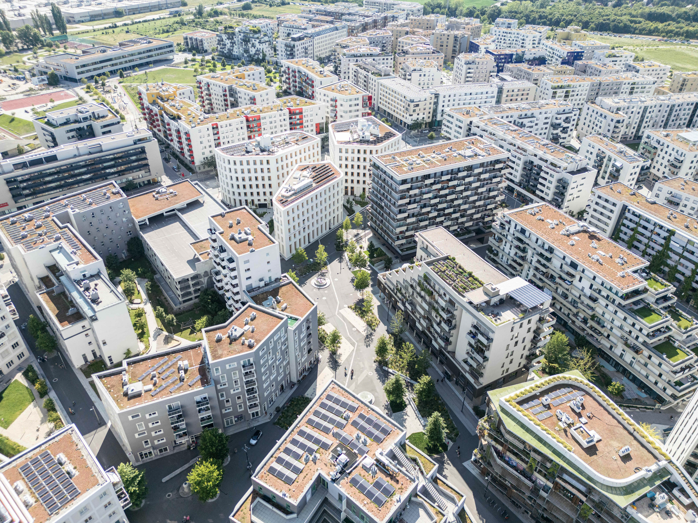 Luftbild von der Seestadt