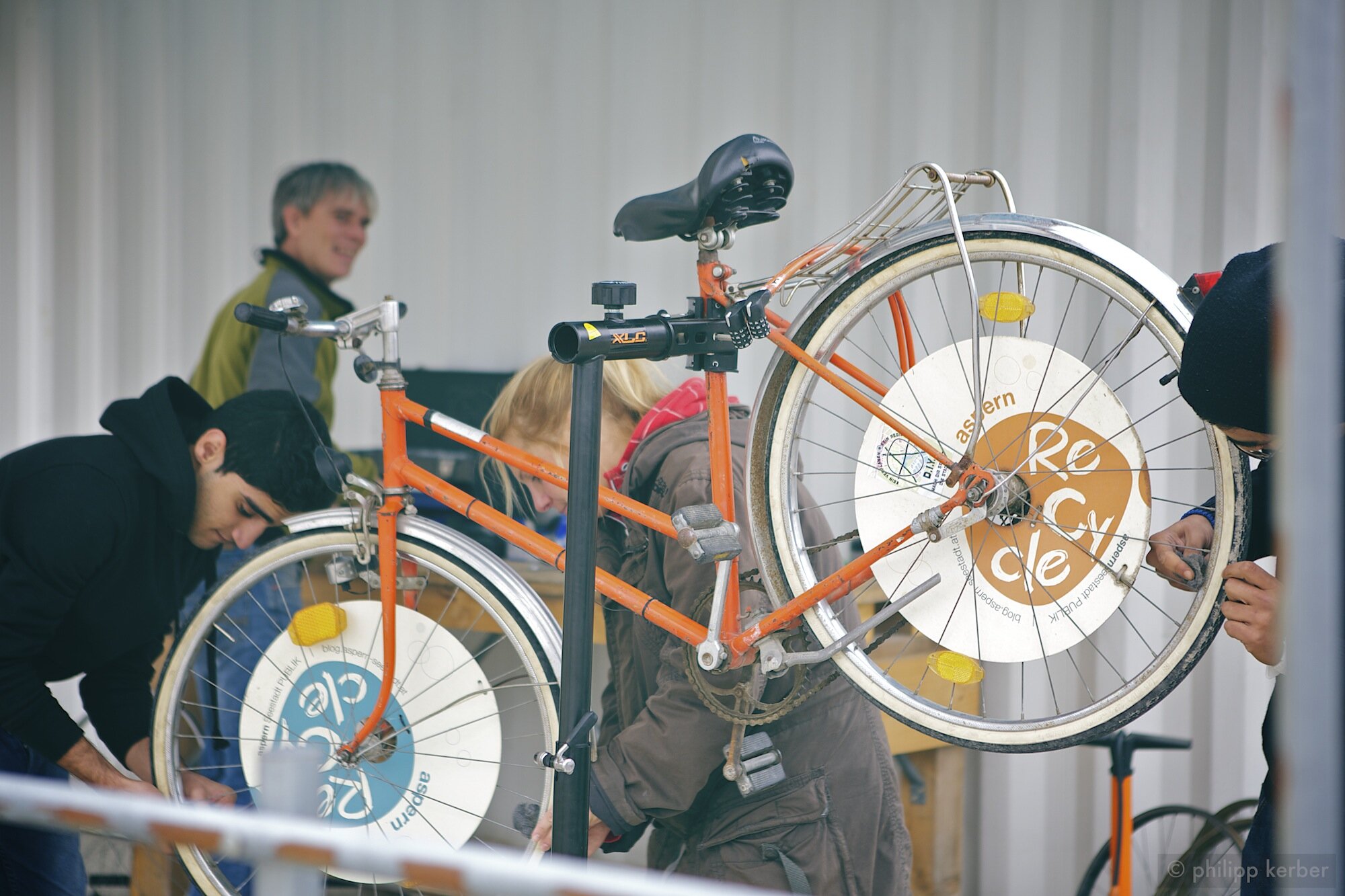 Kostenloses Fahrradservice in der Seestadt