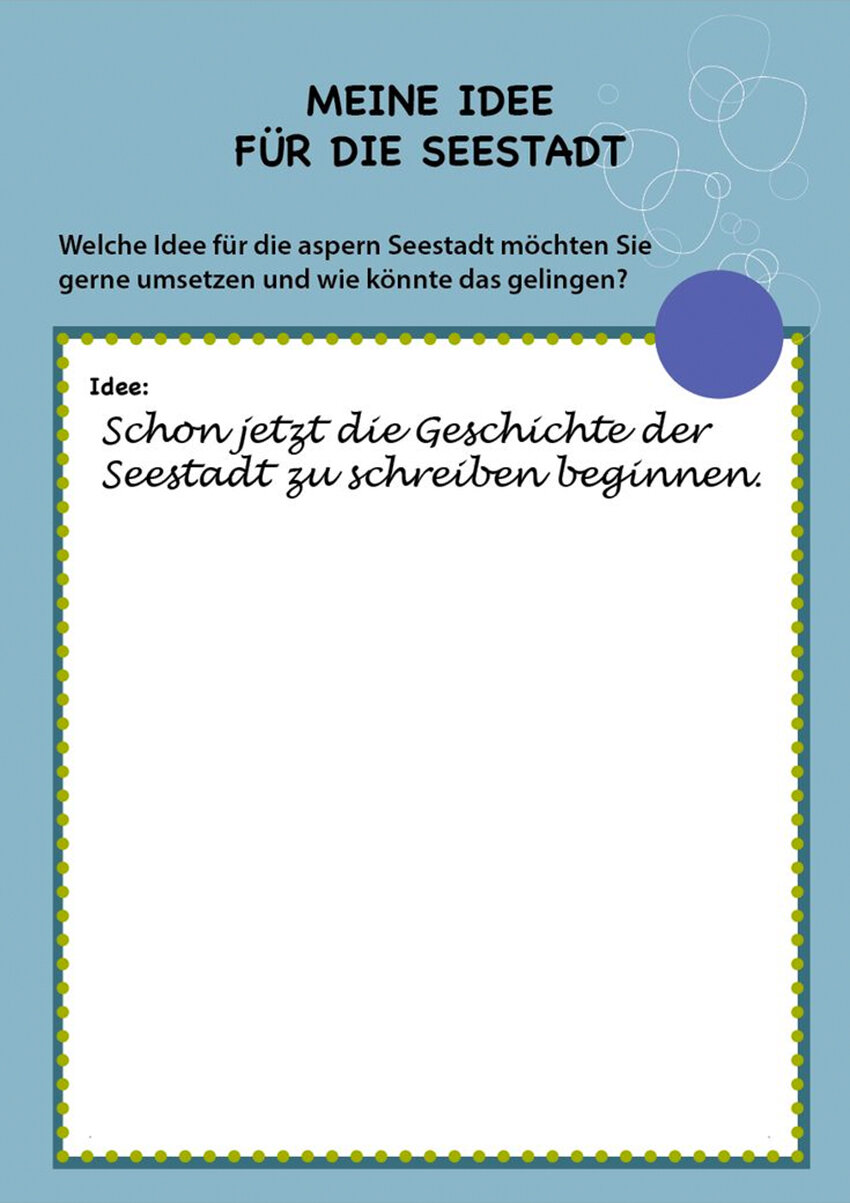 Ideen fischen – die Geschichte der Seestadt schreiben