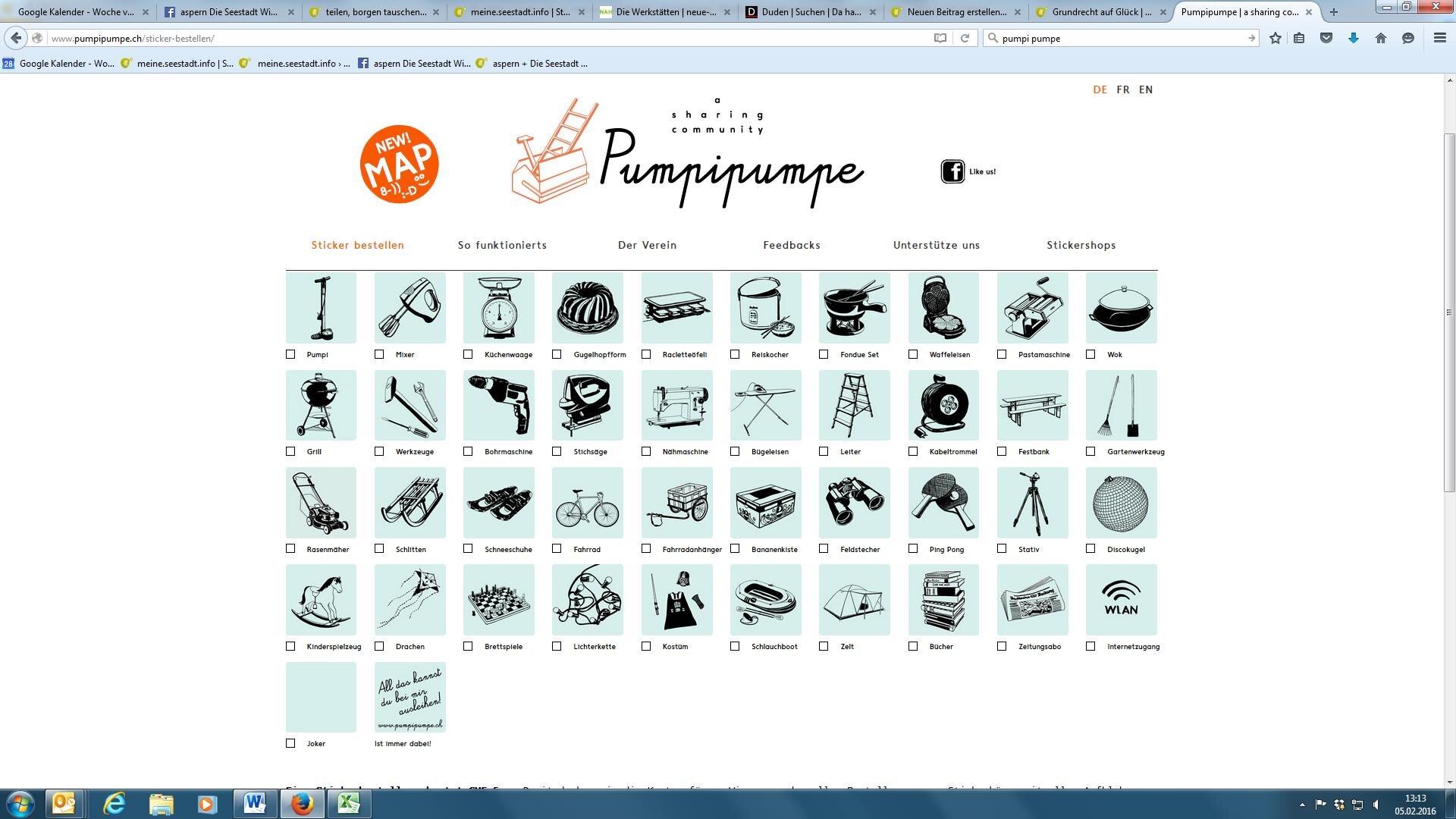 teilen, borgen, tauschen