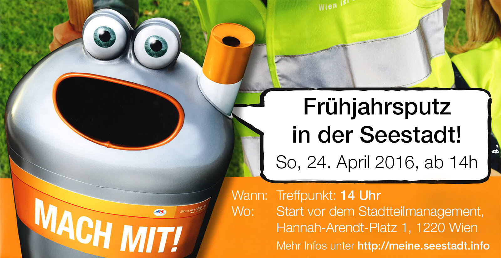 Frühjahrsputz in der Seestadt - Mach mit!