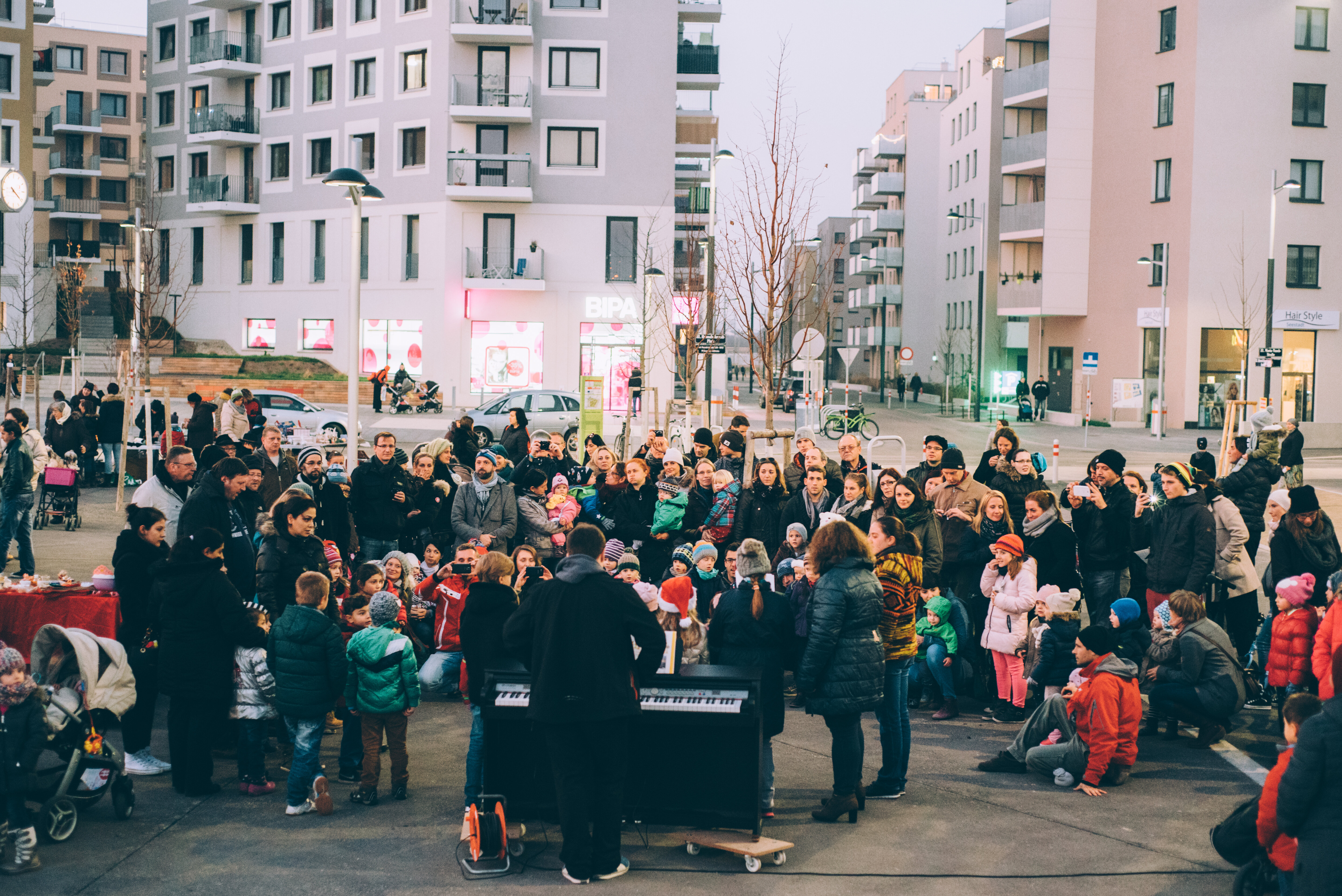 SeestadtTalente beim Weihnachtsmarkt