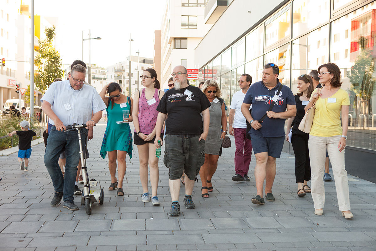 UnternehmerInnen der Seestadt auf Tour