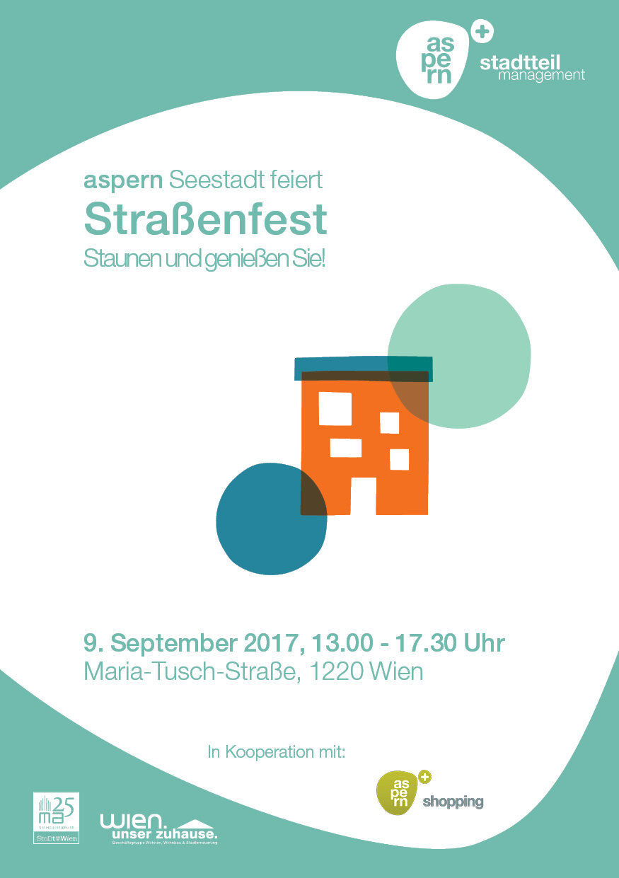 Flyer Straßenfest am 9.9.2017 in Seestadt aspern