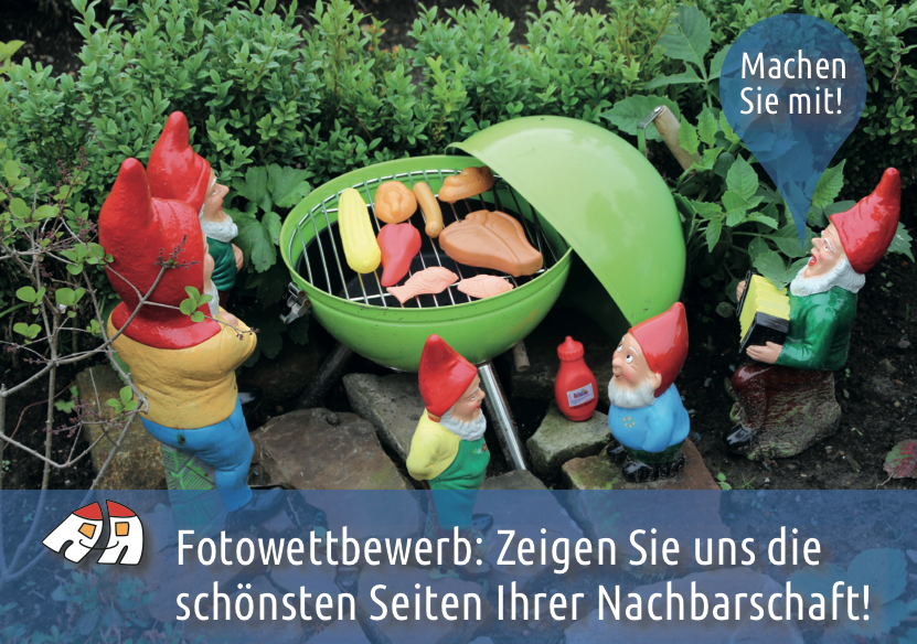Flyer zum Fotowettbewerb "Auf gesunde Nachbarschaft"