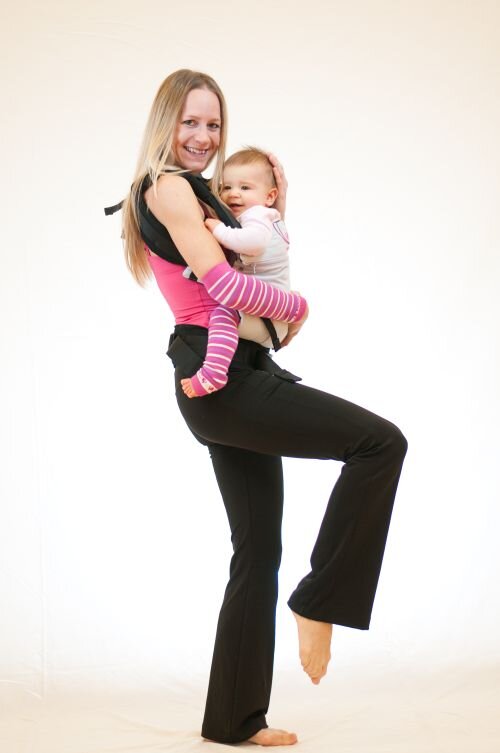 Doris Kasberger beim Kangatraining in der Seestadt