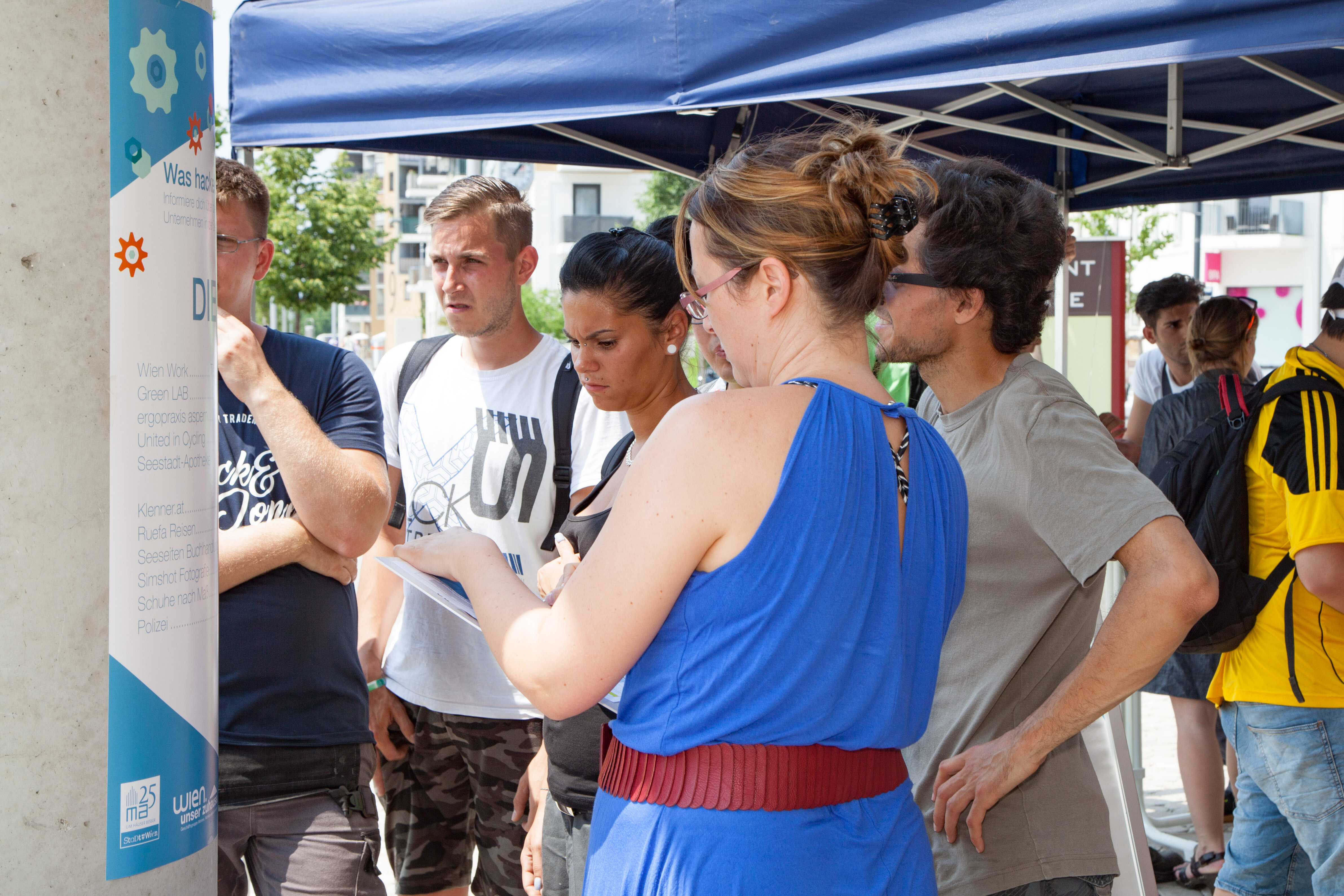 Insgesamt geben 11 Unternehmen der Seestadt Auskunft über ihre Aufgaben