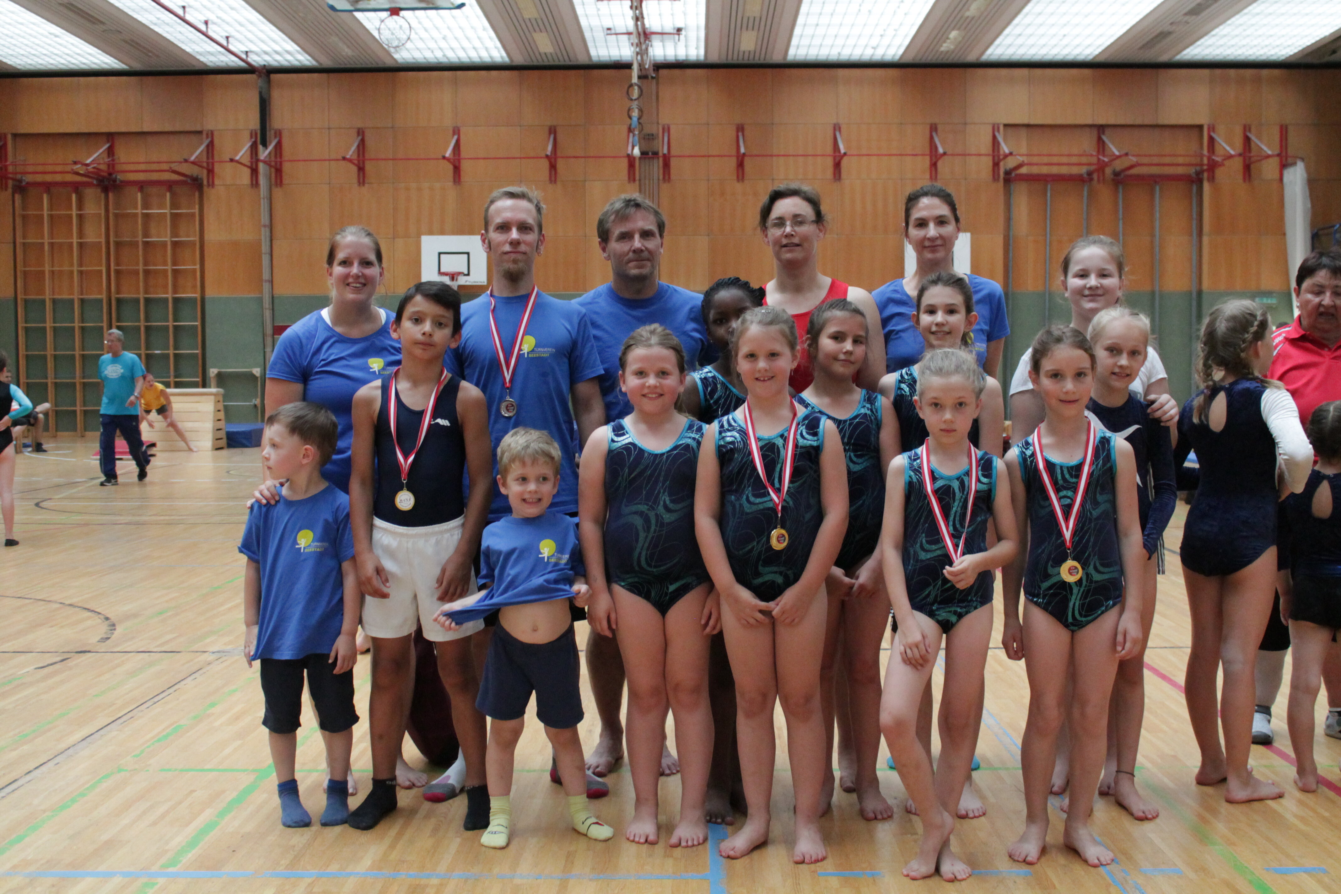 Die motivierten Mitglieder des Turnvereins Seestadt