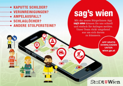 "Sag´s Wien" - Die App für Ihre Anliegen an die Stadt