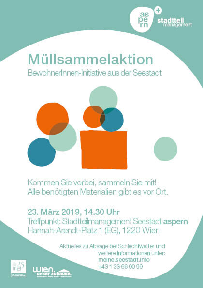 Plakat für die Müllsammelaktion