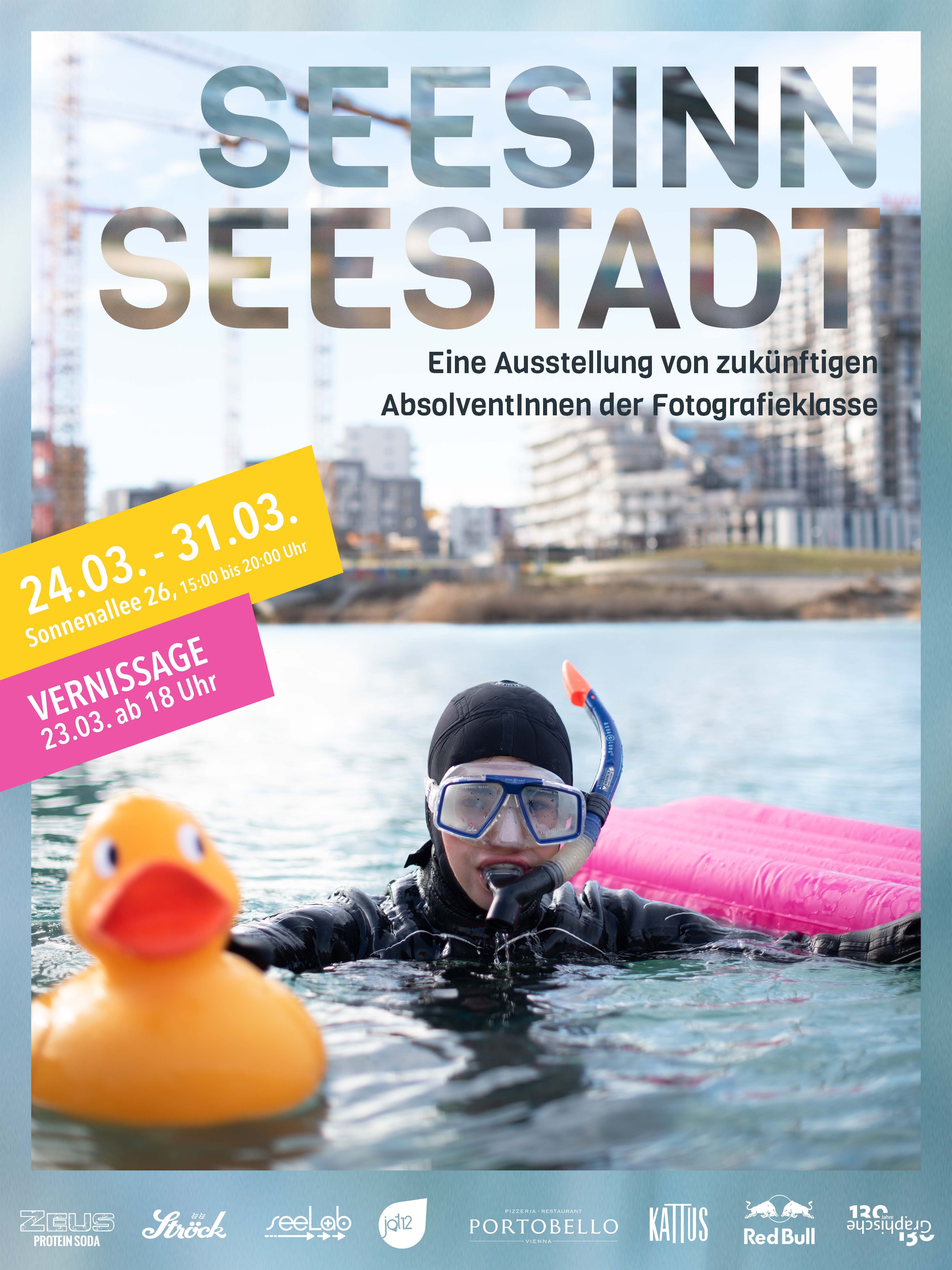 "Seesinn Seestadt": Fotoausstellung von AbsolventInnen der Graphischen