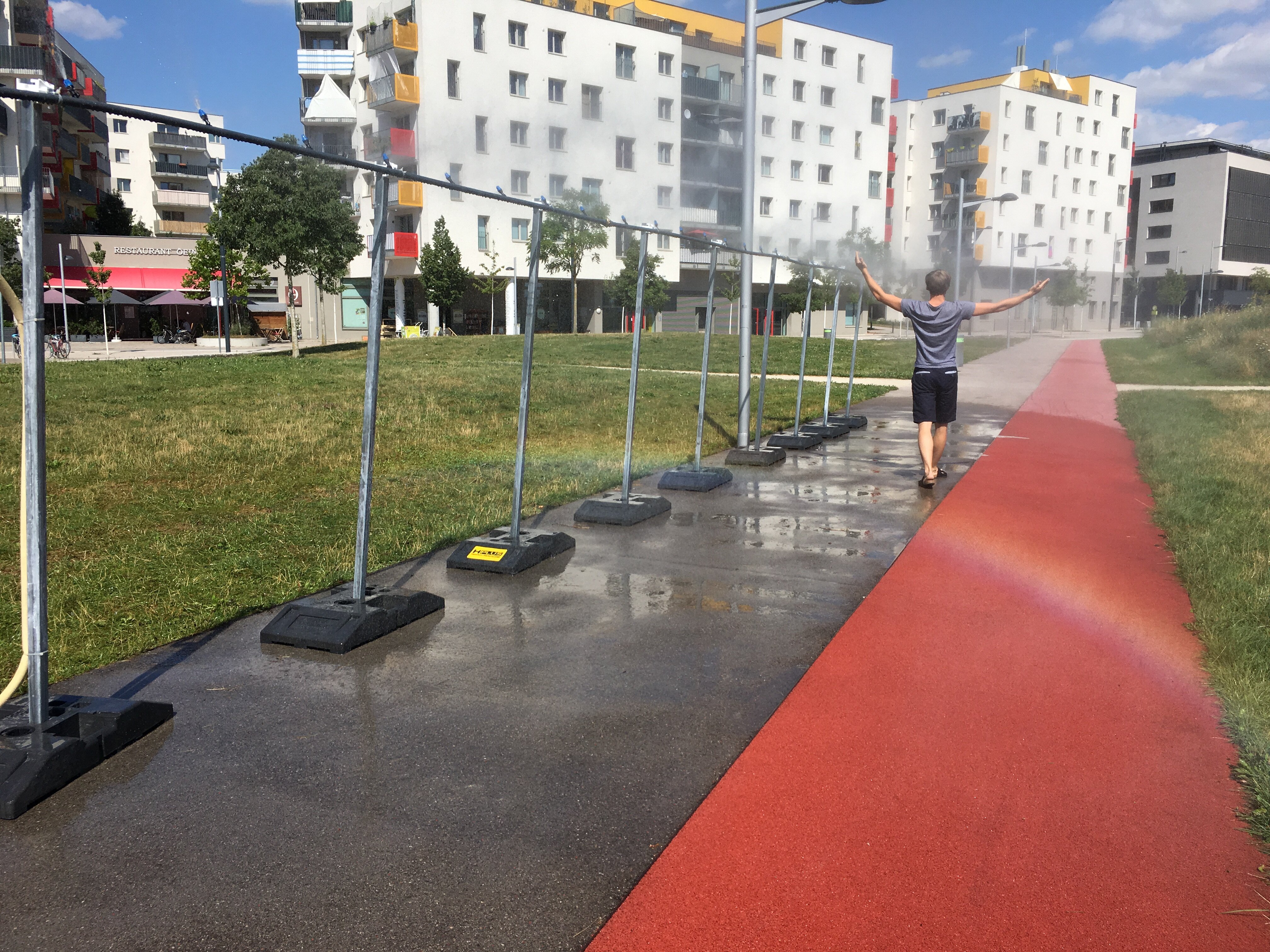 Abkühlen in der aspern Seestadt