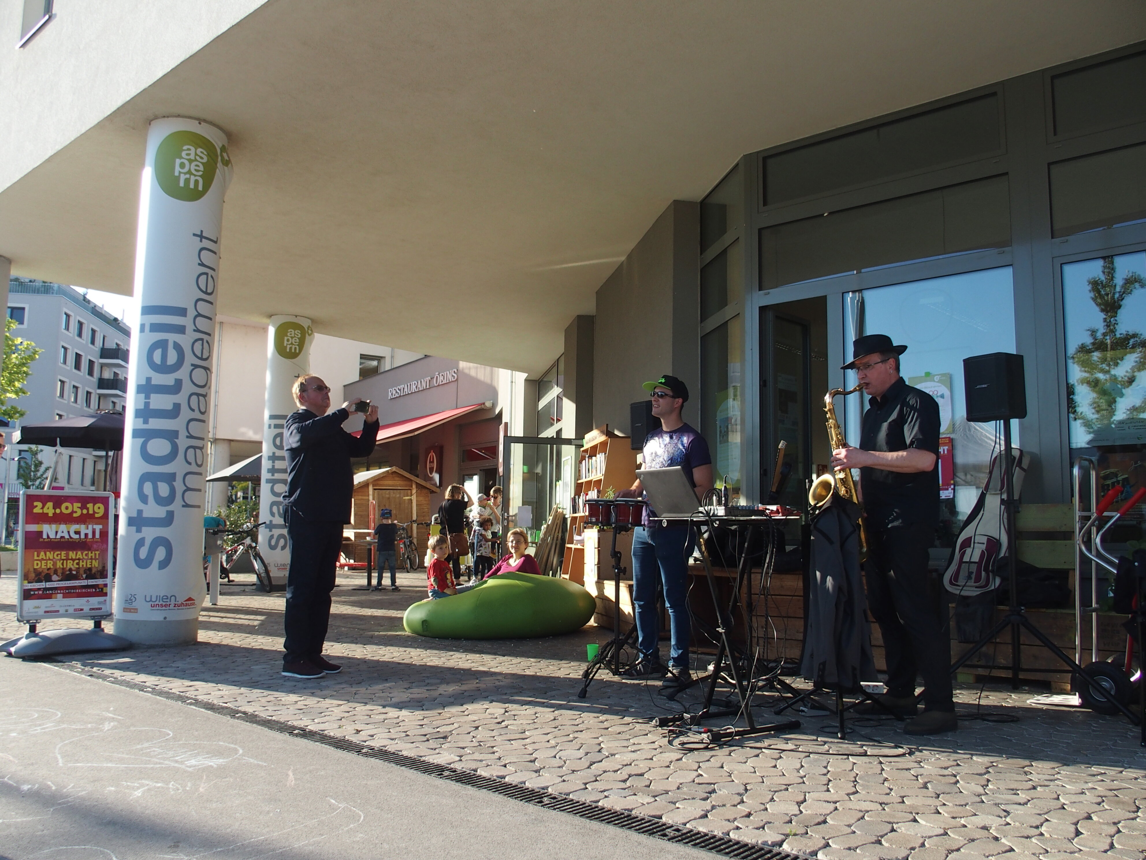 Sax on the Beat beim Nachbarschaftstag 2019 in der Seestadt