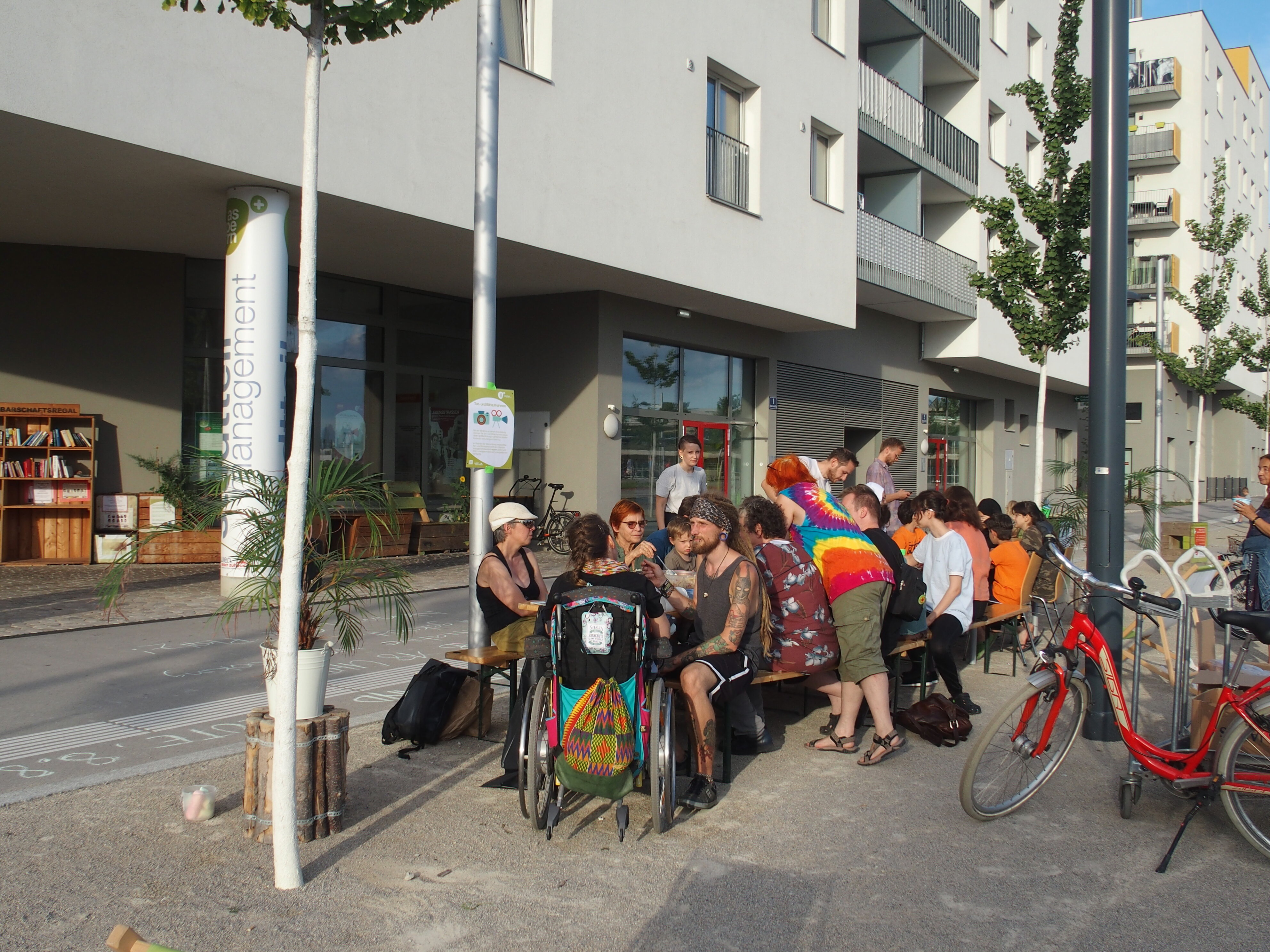 Abendessen am Stadtstrand 