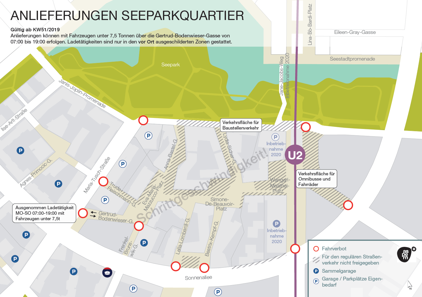 Transporteure aufgepasst! Neue Verkehrsregelung im Seeparkquartier