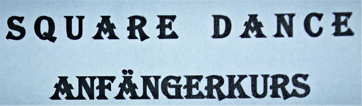 Schriftzug Square Dance Anfängerkurs