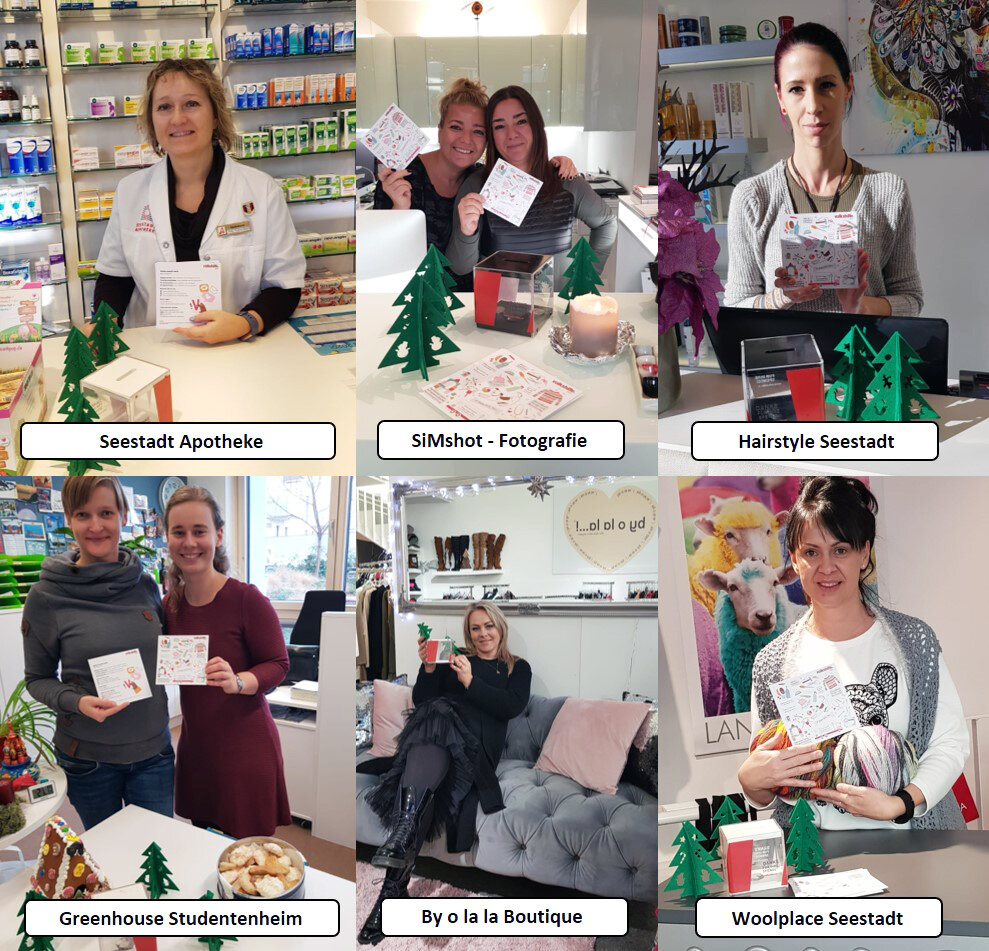 Volkshilfe Spendenbox bei Seestadt Unternehmen