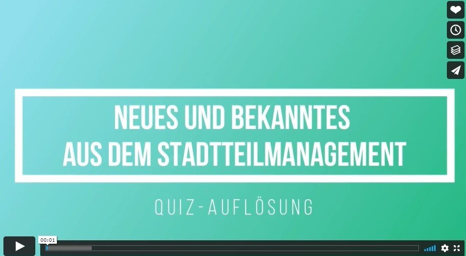 Quiz-Auflösung: Neues und Bekanntes aus dem Stadtteilmanagement