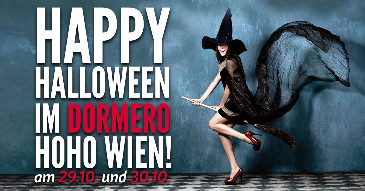 Veranstaltungsteaser mit Text und Hexe