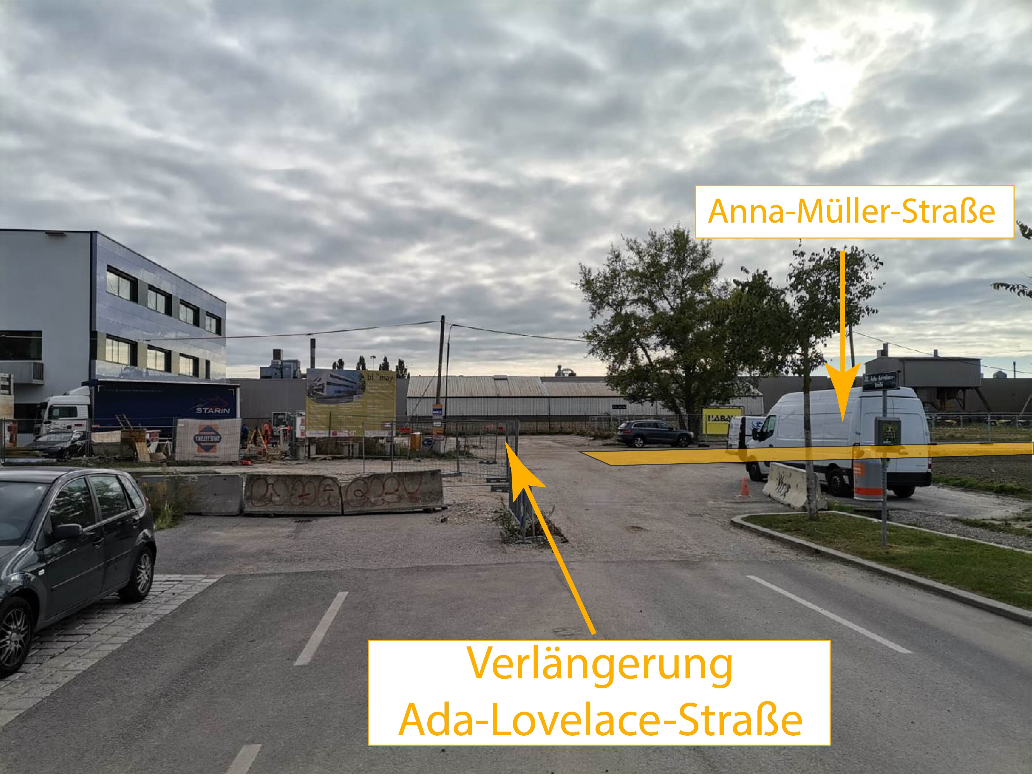 Foto mit einem Ausschnitt des betroffenen Straßenbereiches
