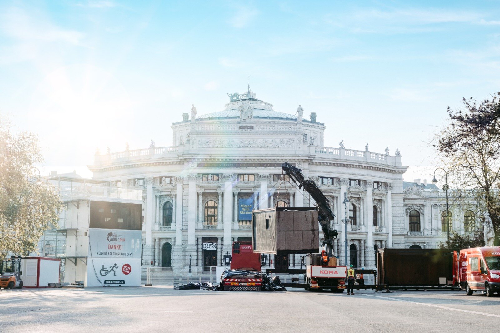 Transport des Schauraums