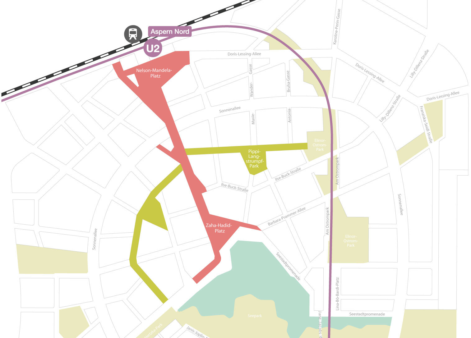 Wettbewerbsgebiete Grüne Saite und Rote Saite Nord
