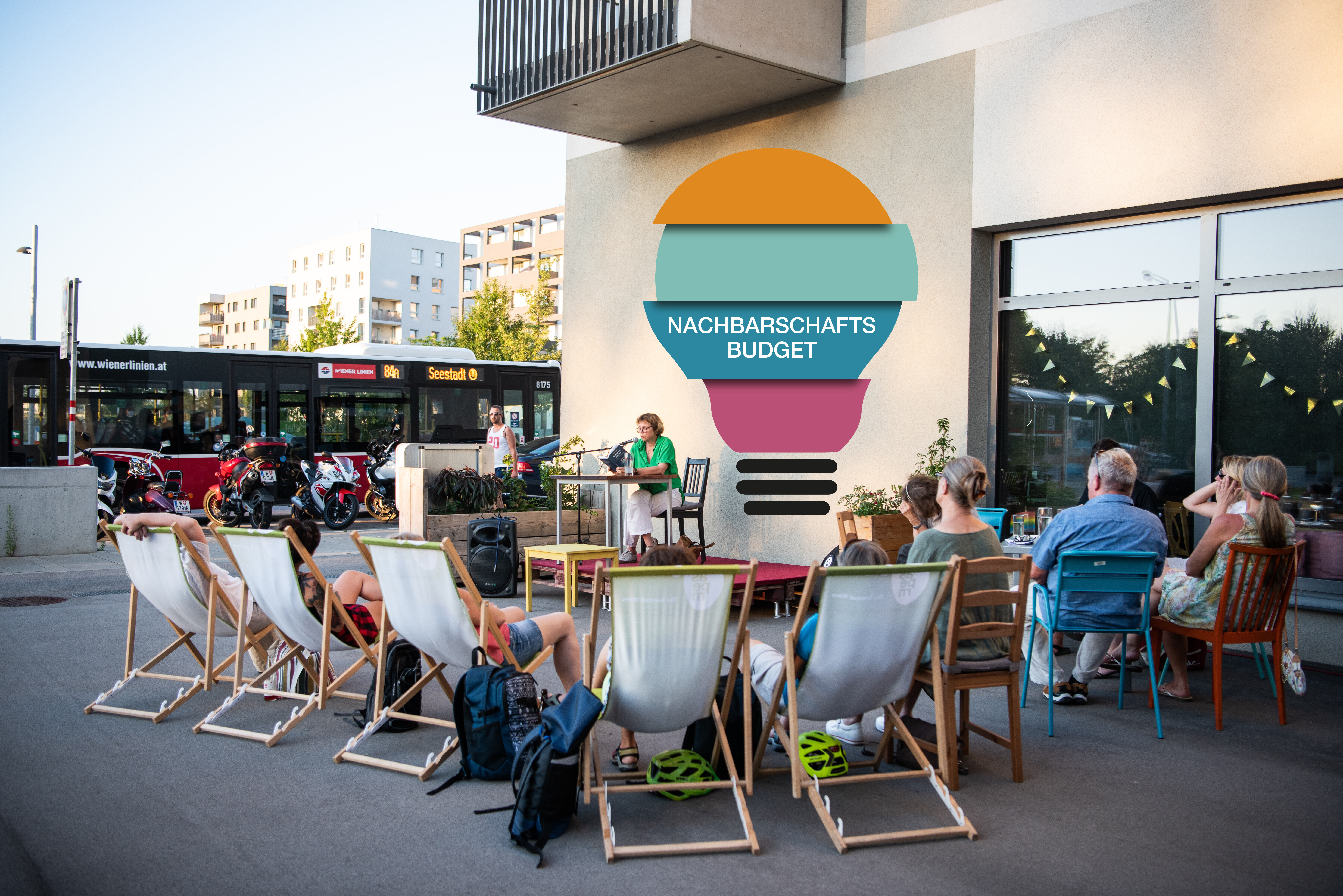 Nachbarschaftssitzung im Freien