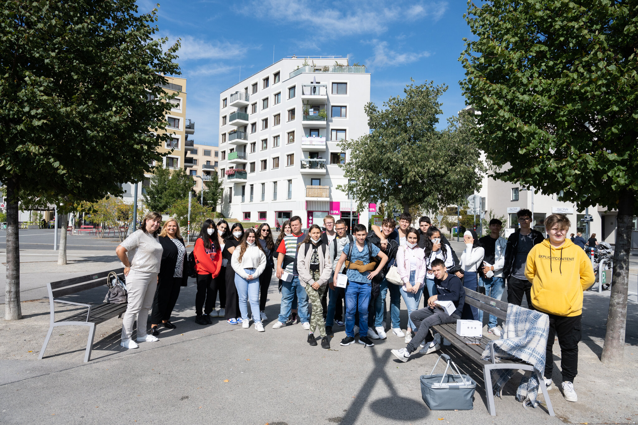 Gruppenfoto von den Teilnehmern des Projekts "Was hackelst du?"