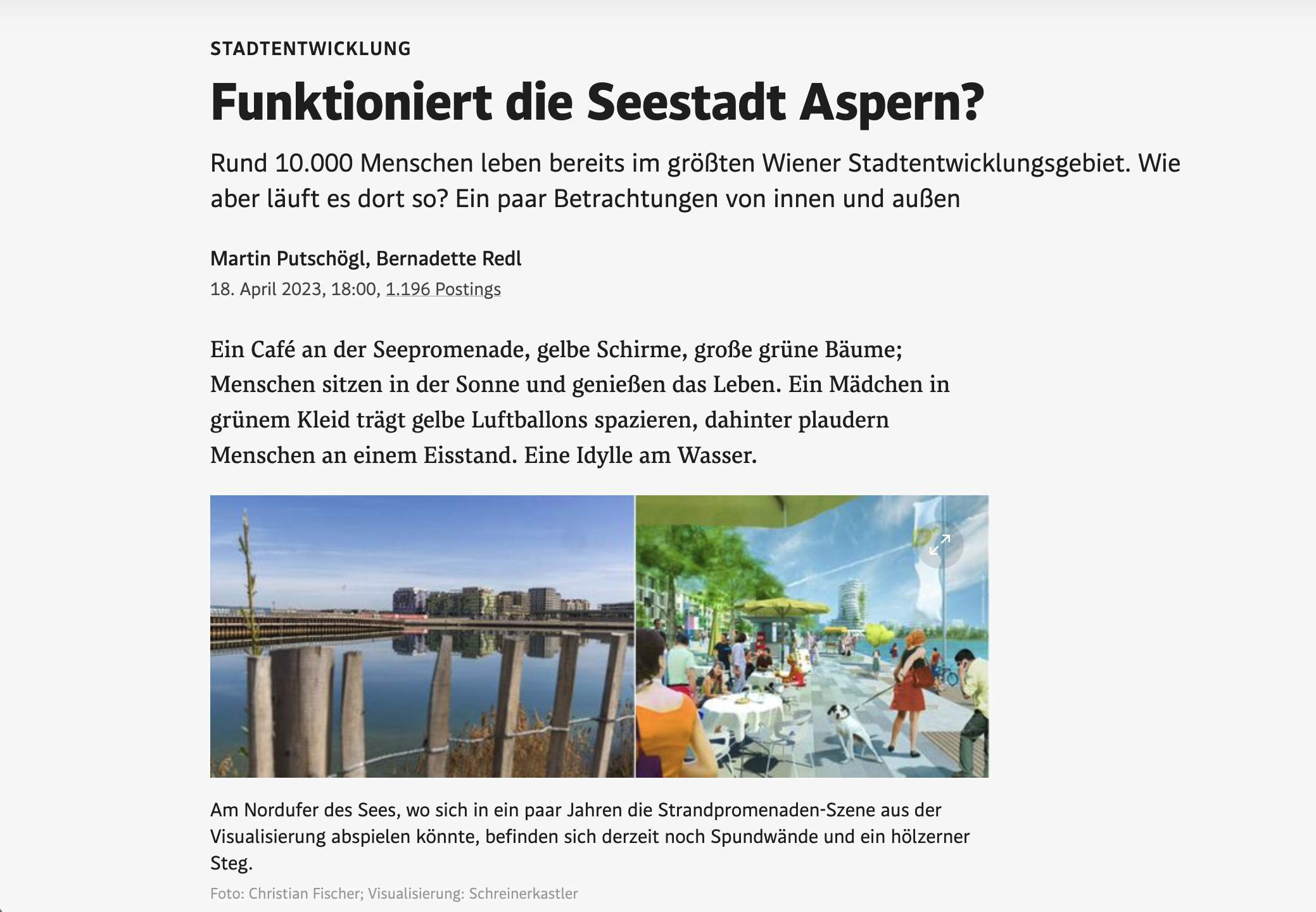In den Medien: Seestadt für Fortgeschrittene
