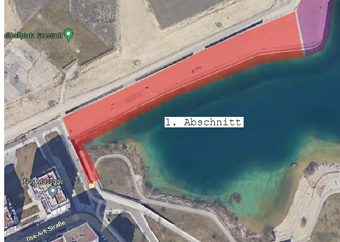 Arbeiten Harte Seekante Westufer