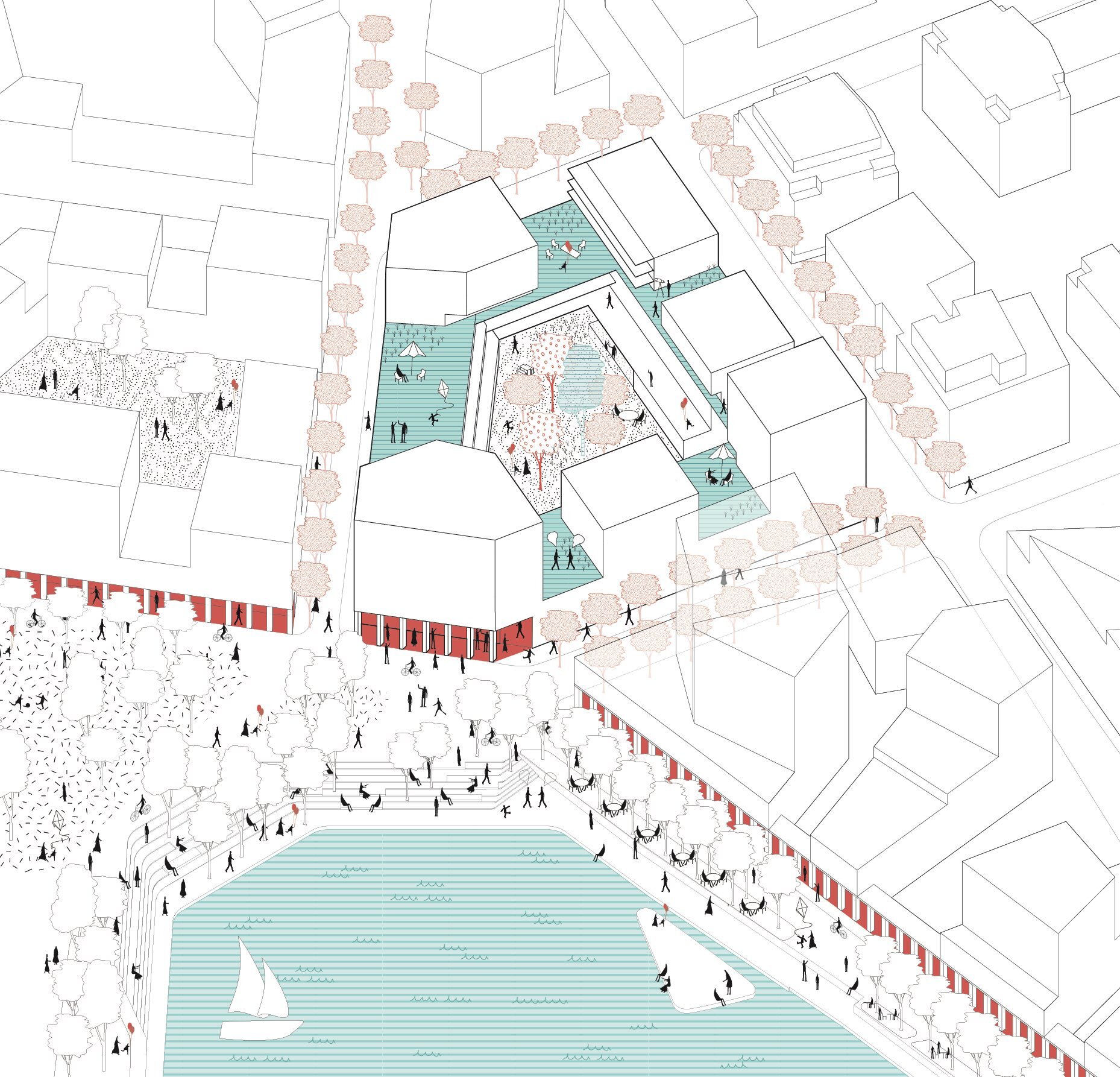 Grafik zu Wiens Ko-Kreativer Nachbarschaft "Das SEESTÄDTER"