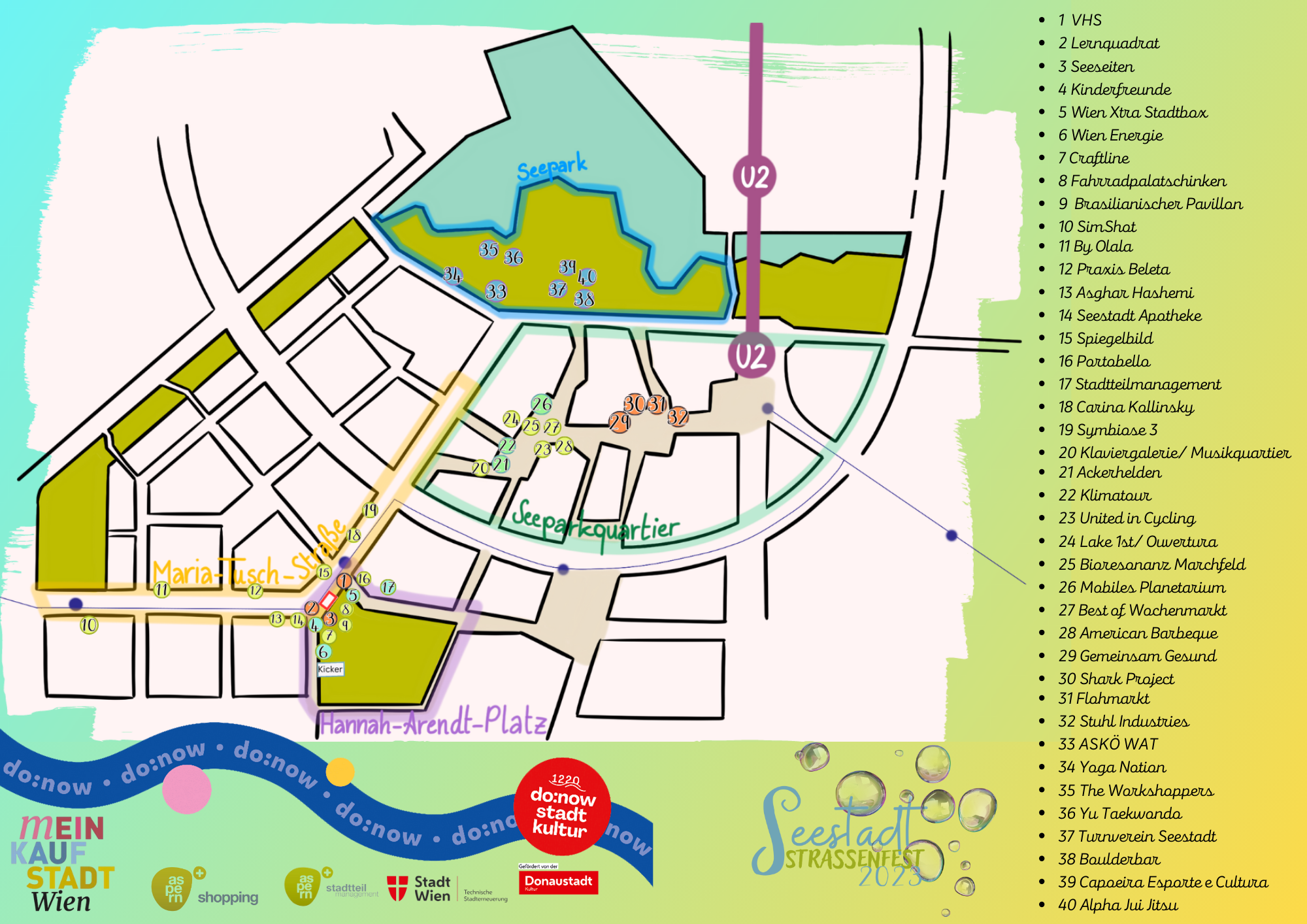 ein Plan der Seestadt