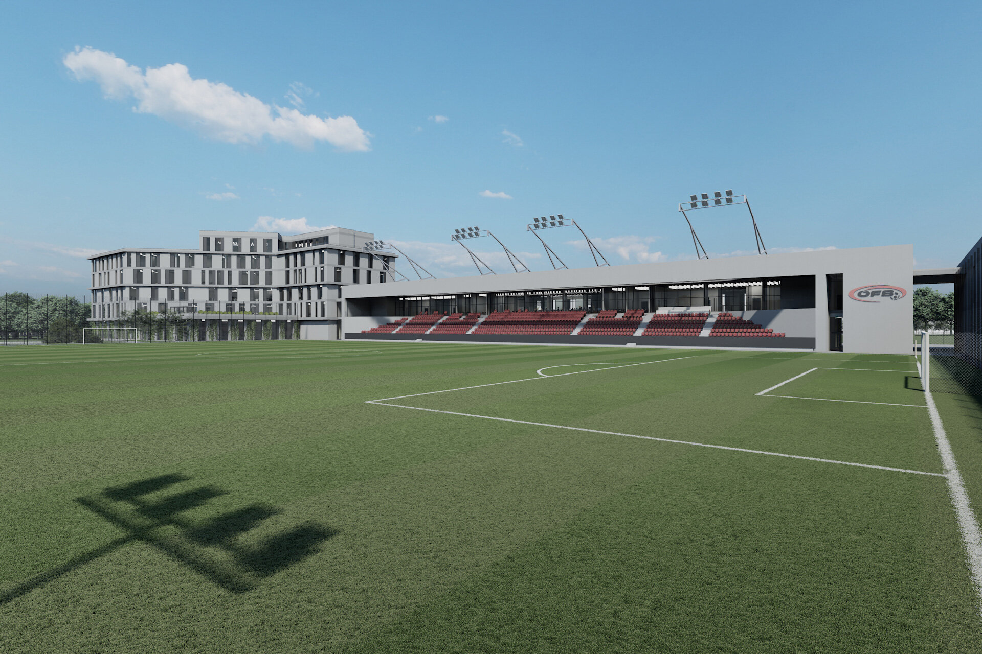 Visualisierung ÖFB Campus in der Seestadt