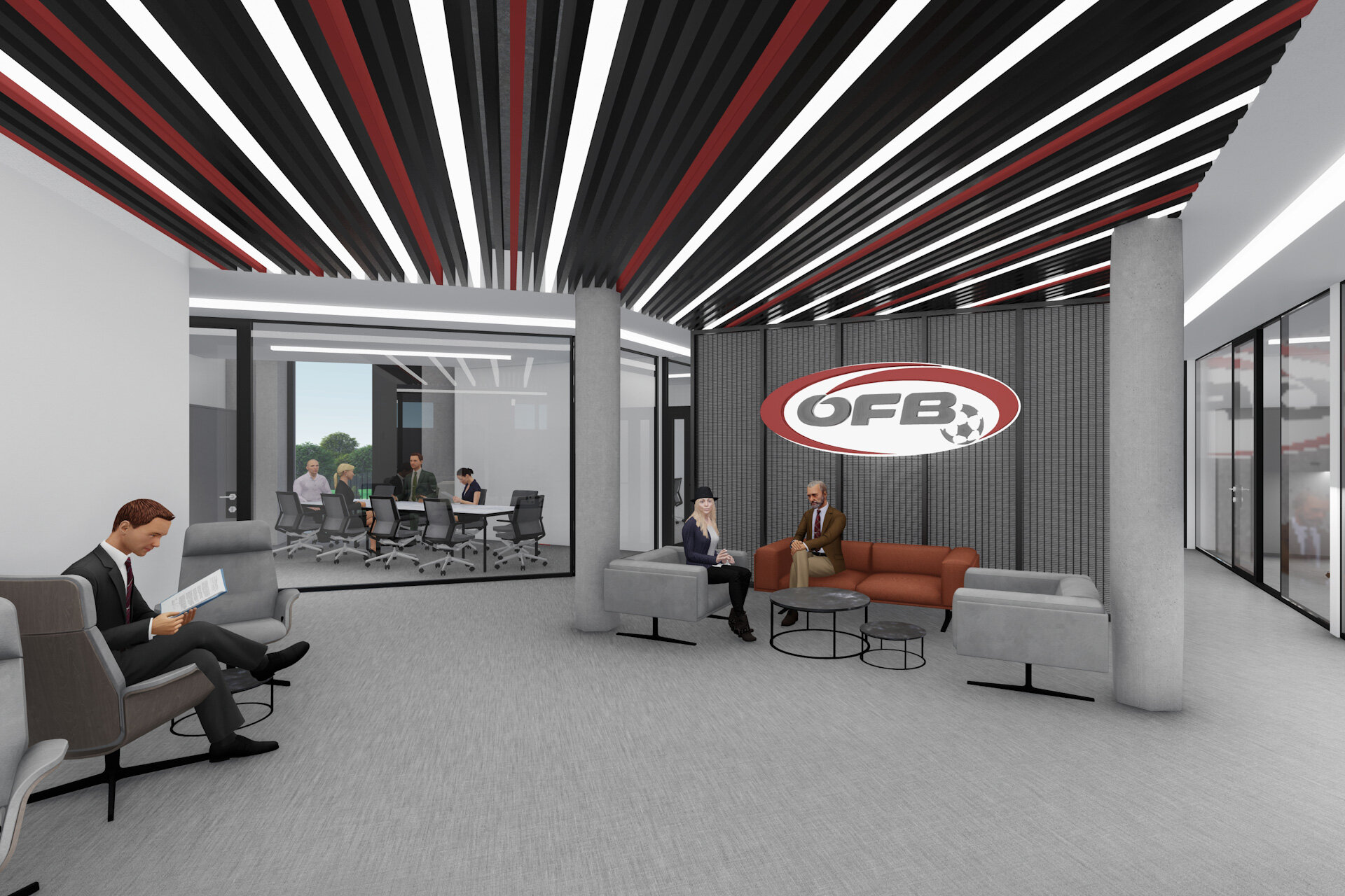 Visualisierung ÖFB Campus in der Seestadt