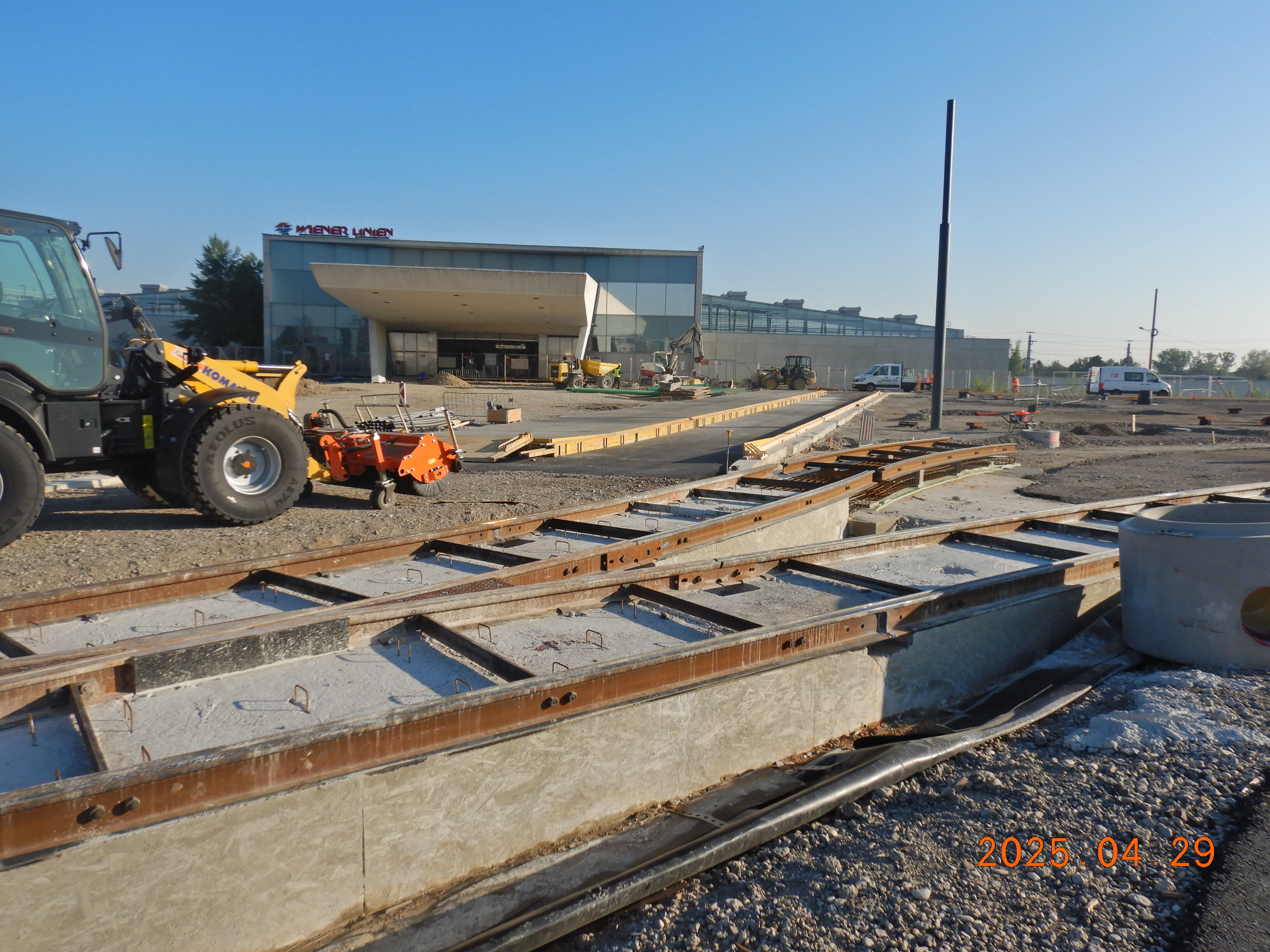 Baustelle Straßenbahnlinie 27
