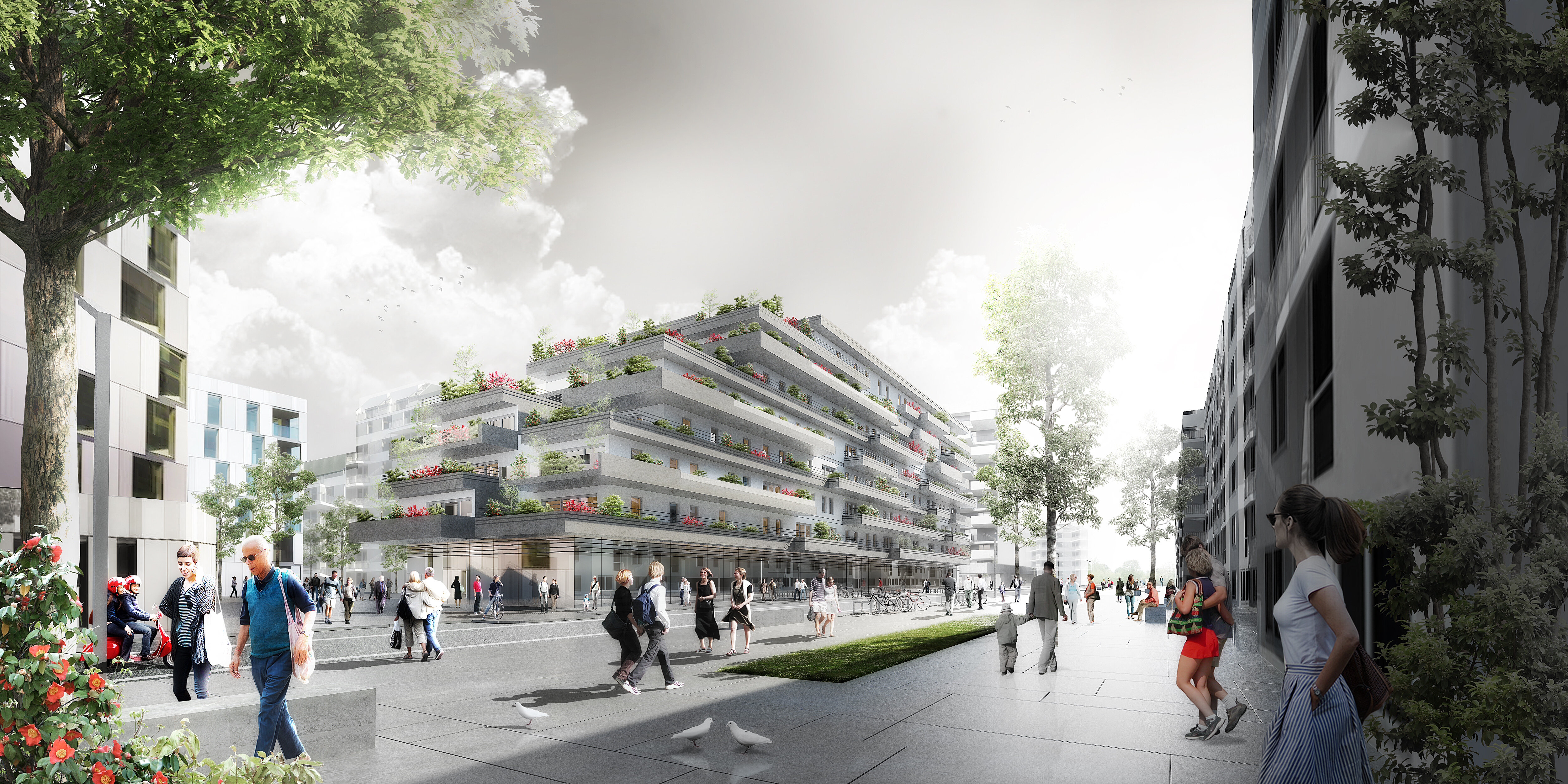 Visualisierung des BUWOG Wohnprojekts See See Home in aspern Seestadt