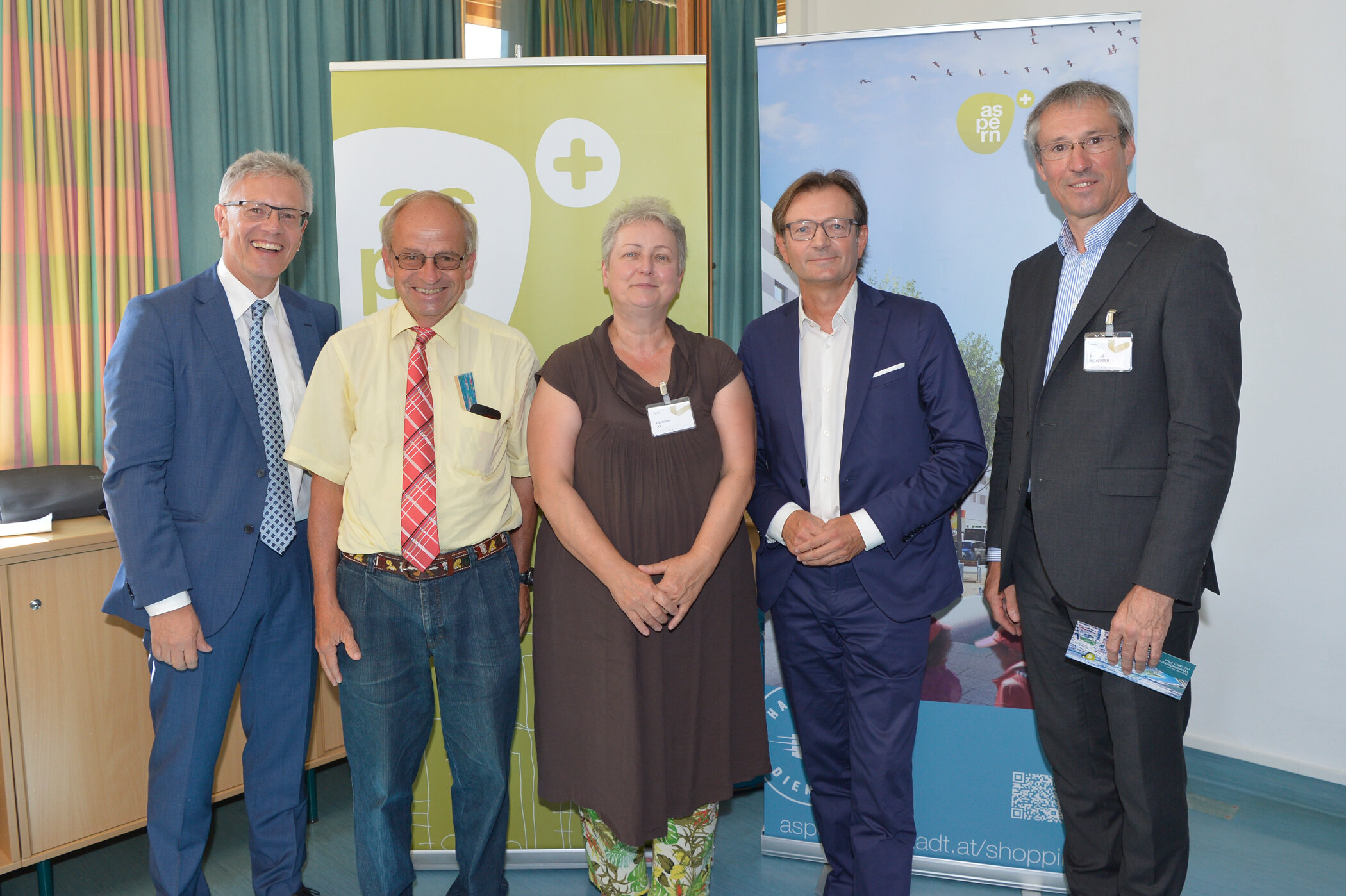 v.l.n.r. Mag. Albin Hahn,  Prof. Dr. Karl Aiginger, Christine Ax, MA, Mag. Gerhard Hirczi und Dr. Gerhard Schuster