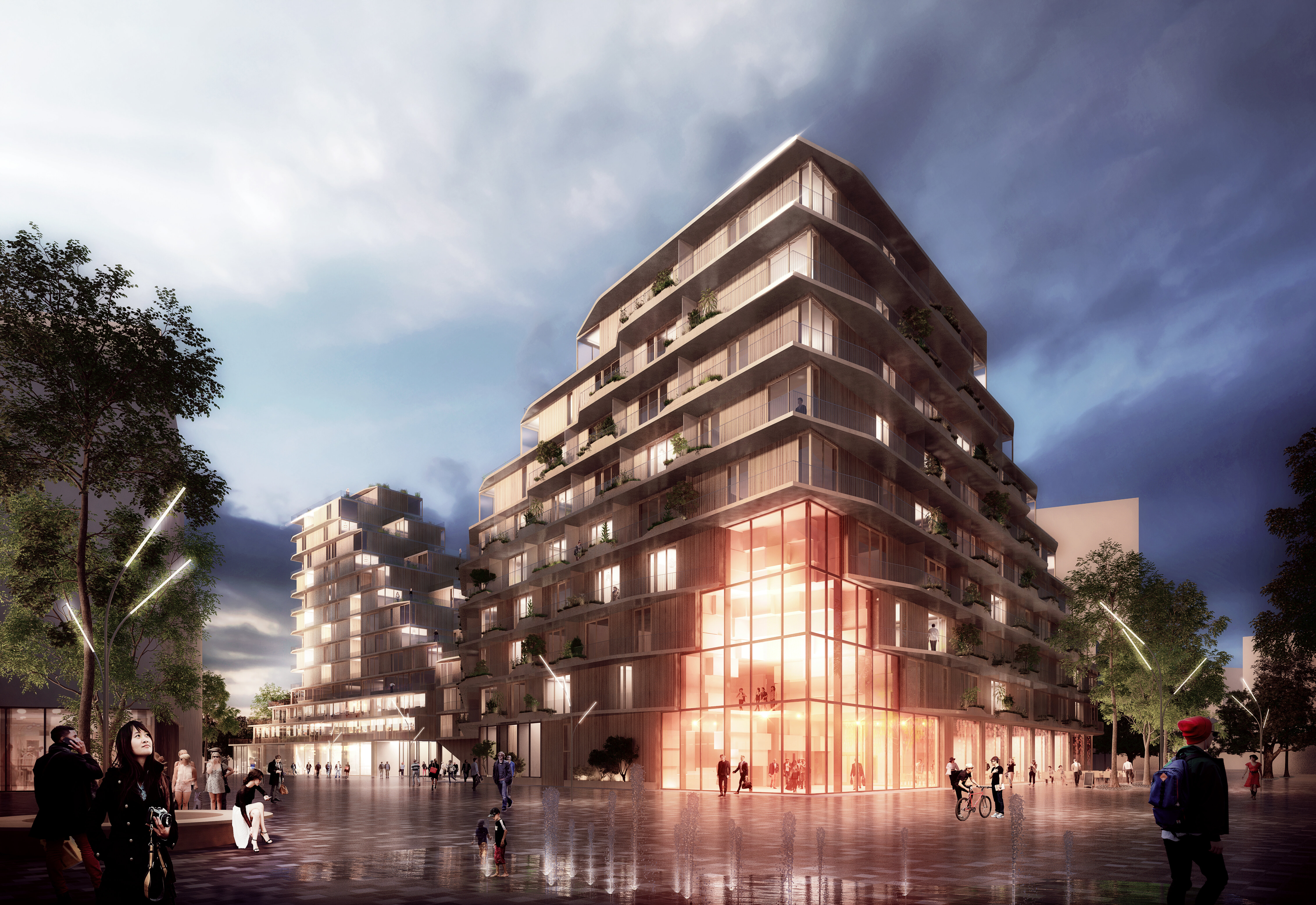 Visualisierung aspern INTERNATIONAL – Gästehaus der Wiener Universitäten