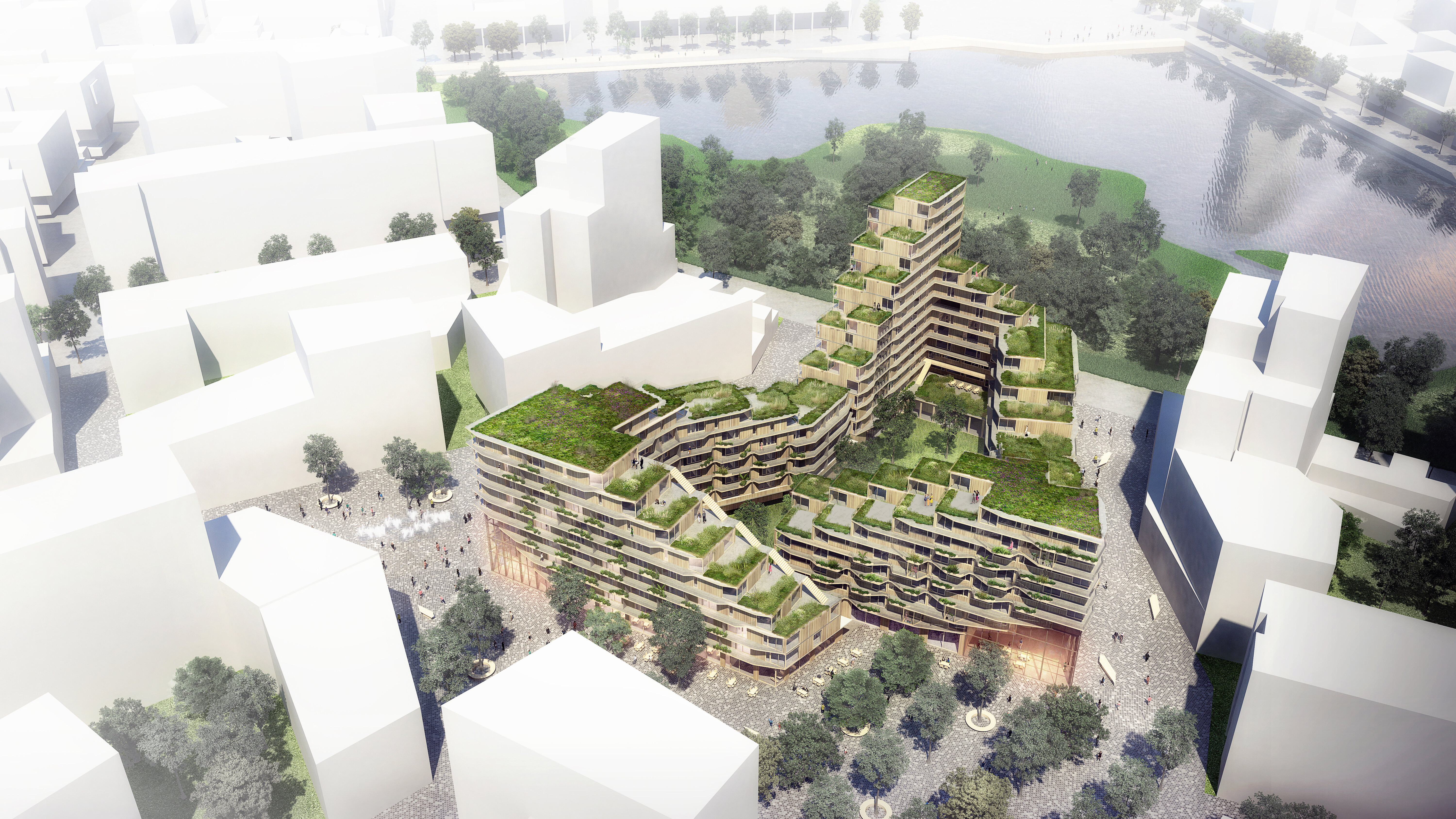 Visualisierung aspern INTERNATIONAL – Gästehaus der Wiener Universitäten