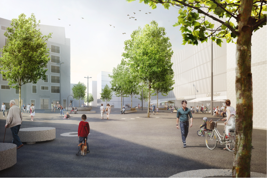 Visualisierung Freiruamkonzept Seeparkquartier 