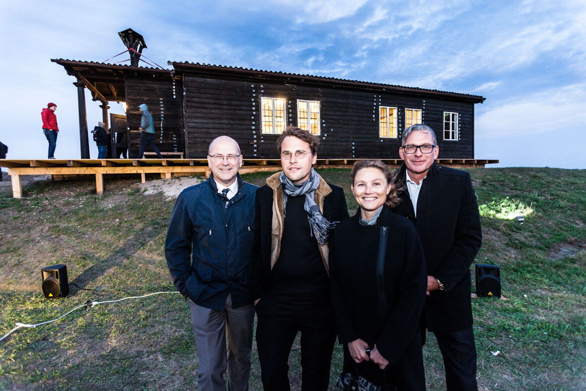 v.l.n.r. Heinrich Kugler (wien 3420 AG), Martina Taig (KÖR), Reinhold Zisser (Gründer notgalerie), Gunther Laher (Projektleitung Seestadt Aspern) 