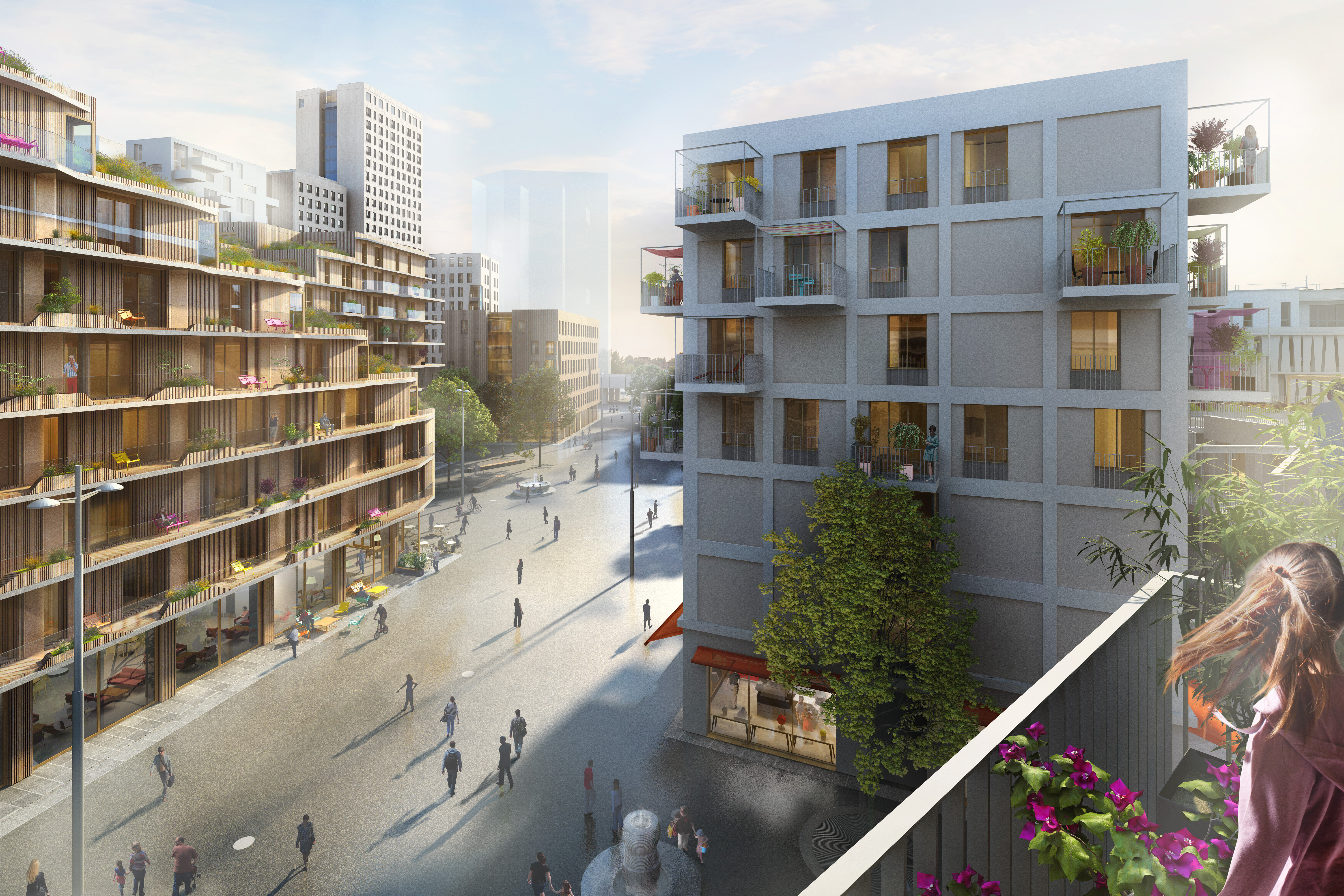 Seeparkquartier Fußgängerzone