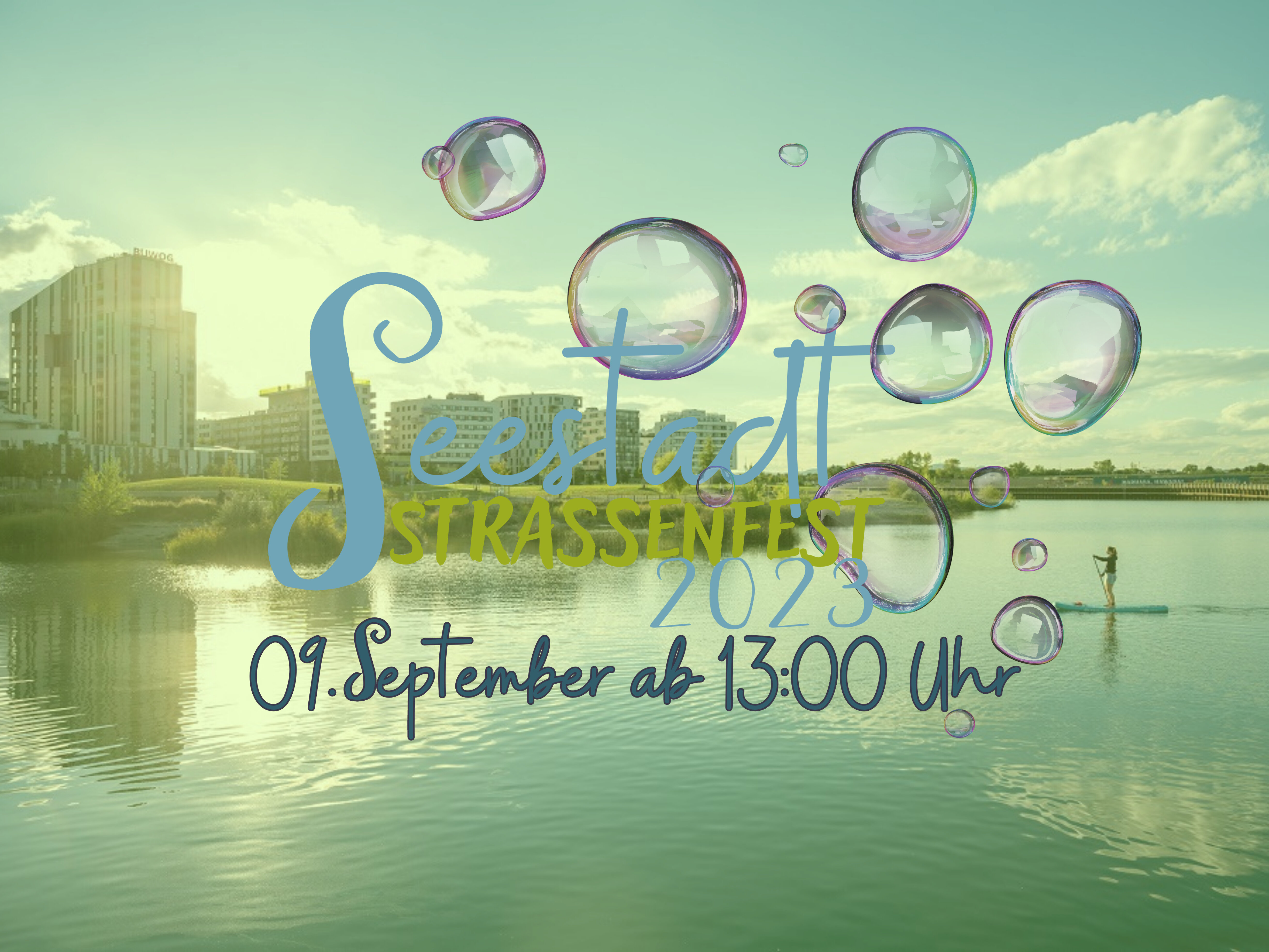 Beim 8. Seestadt Straßenfest gibt es mit Künstler*innen, lokalen Gastro-Angeboten, Mitmach-Stationen sowie Sportaktivitäten Unterhaltung und Genuss. 