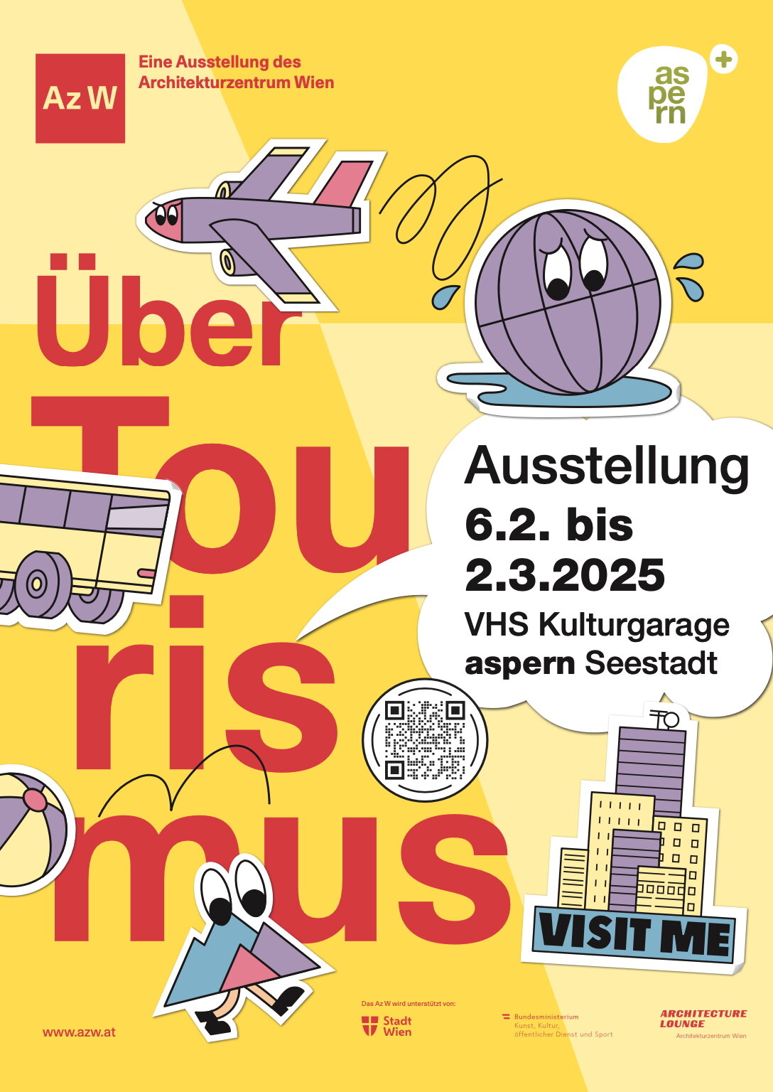 Die Ausstellung „Über Tourismus“ ist von 6. Februar bis 2. März 2025 in der VHS Kulturgarage zu sehen.