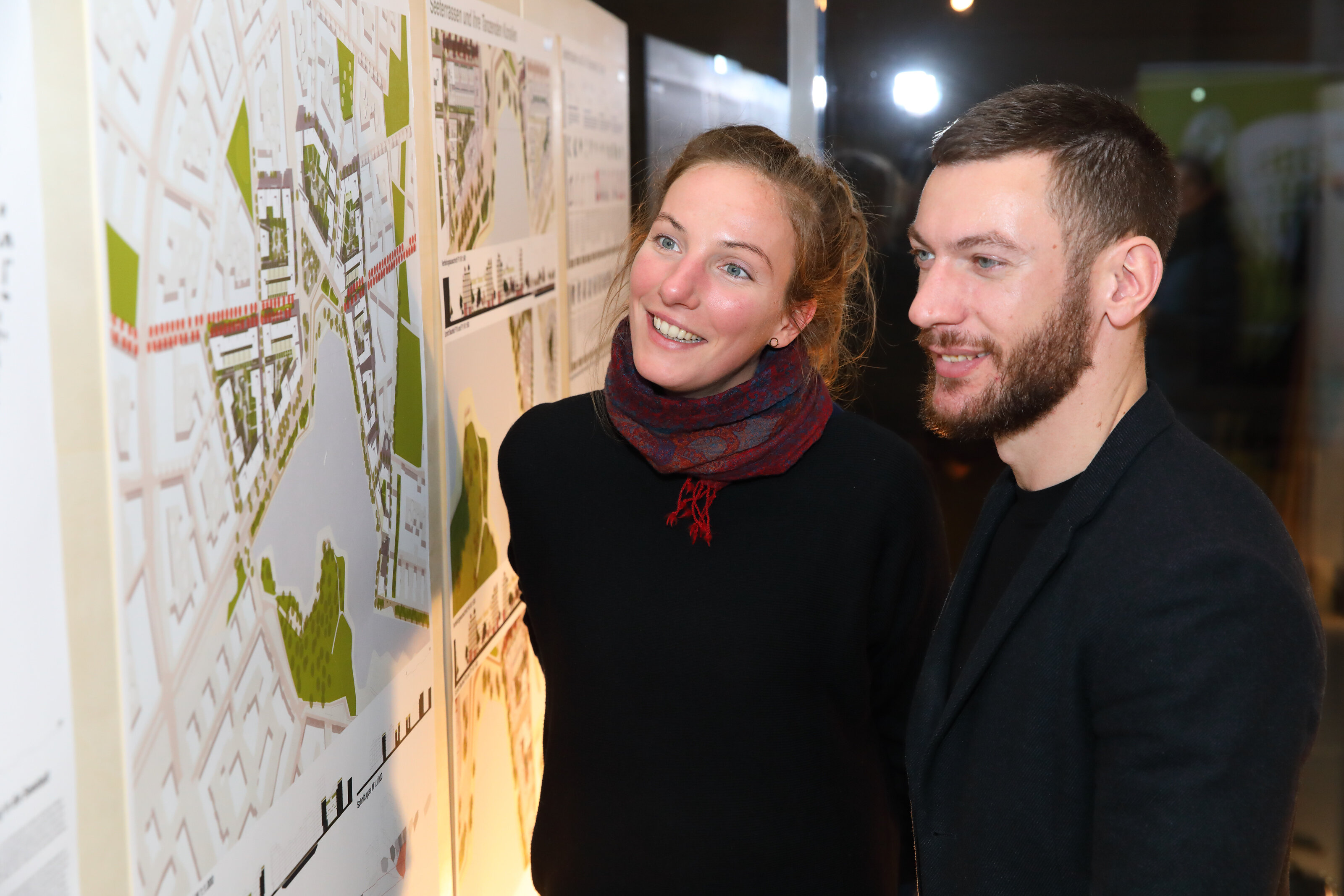 Ausstellungseröffnung zum städtebaulichen Wettbewerb Quartier „Seeterrassen“, Sonnenallee 26 in aspern Seestadt